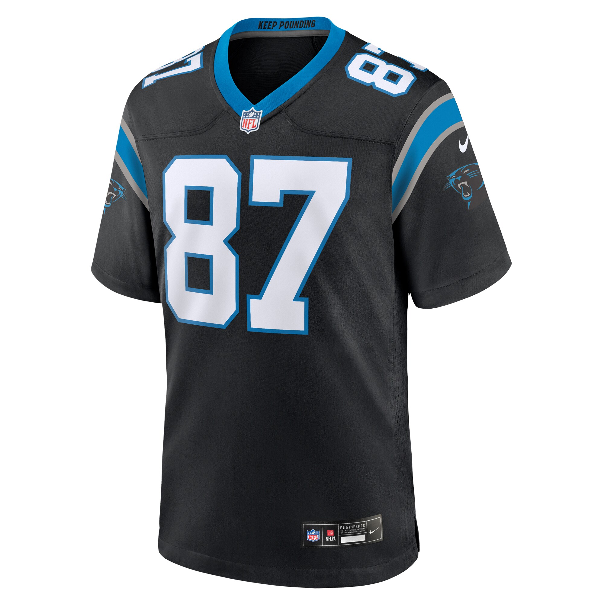Matt Landers Carolina Panthers  Game Jersey - Black