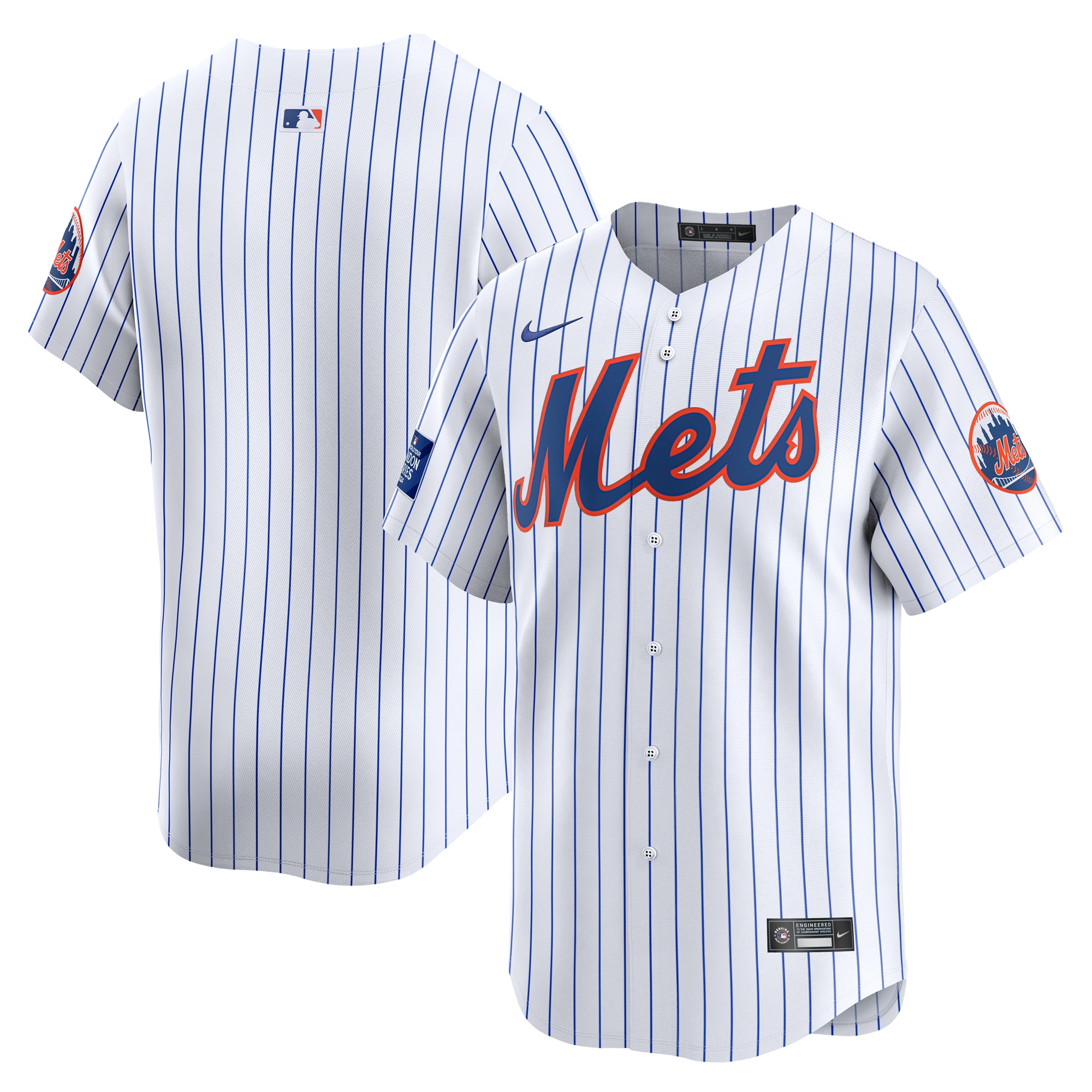 New York Mets  2024 MLB World Tour London Series Home Limited Jersey\u00c2\u00a0\u00e2\u20ac\u201c White