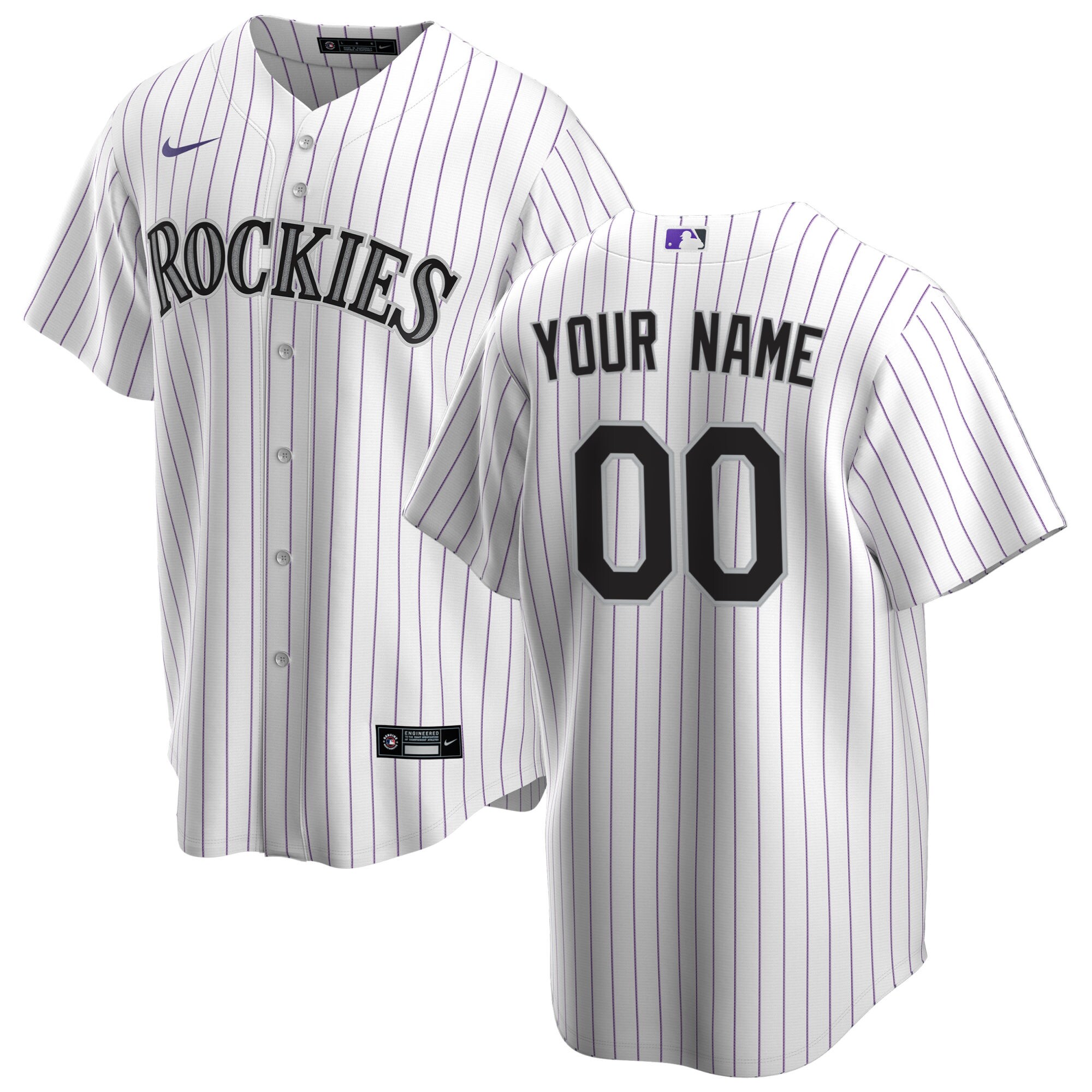 Colorado Rockies  Youth Home Replica Custom Jersey - White