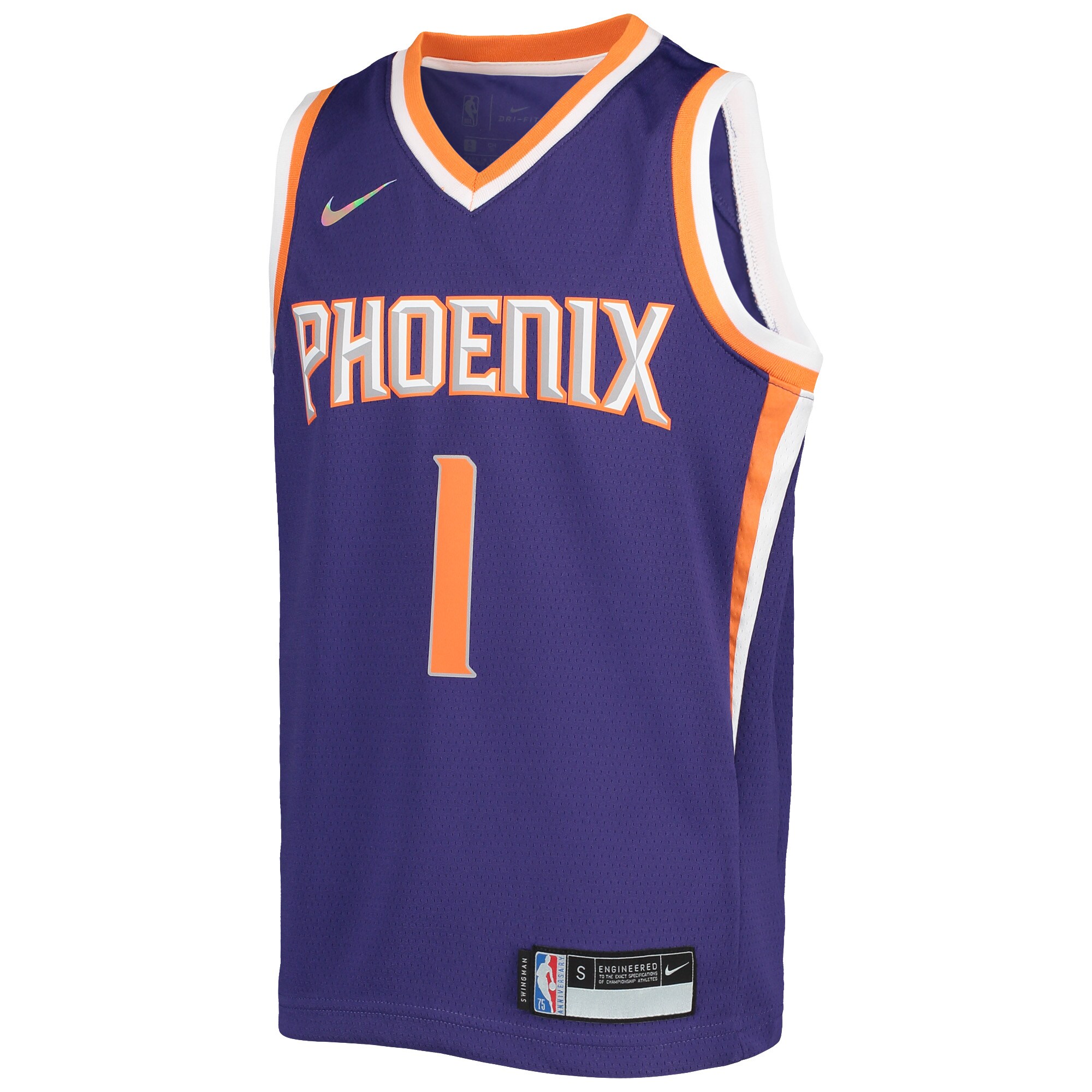 Devin Booker Phoenix Suns  Youth 2021\/22 Diamond Swingman Jersey - Icon Edition - Purple