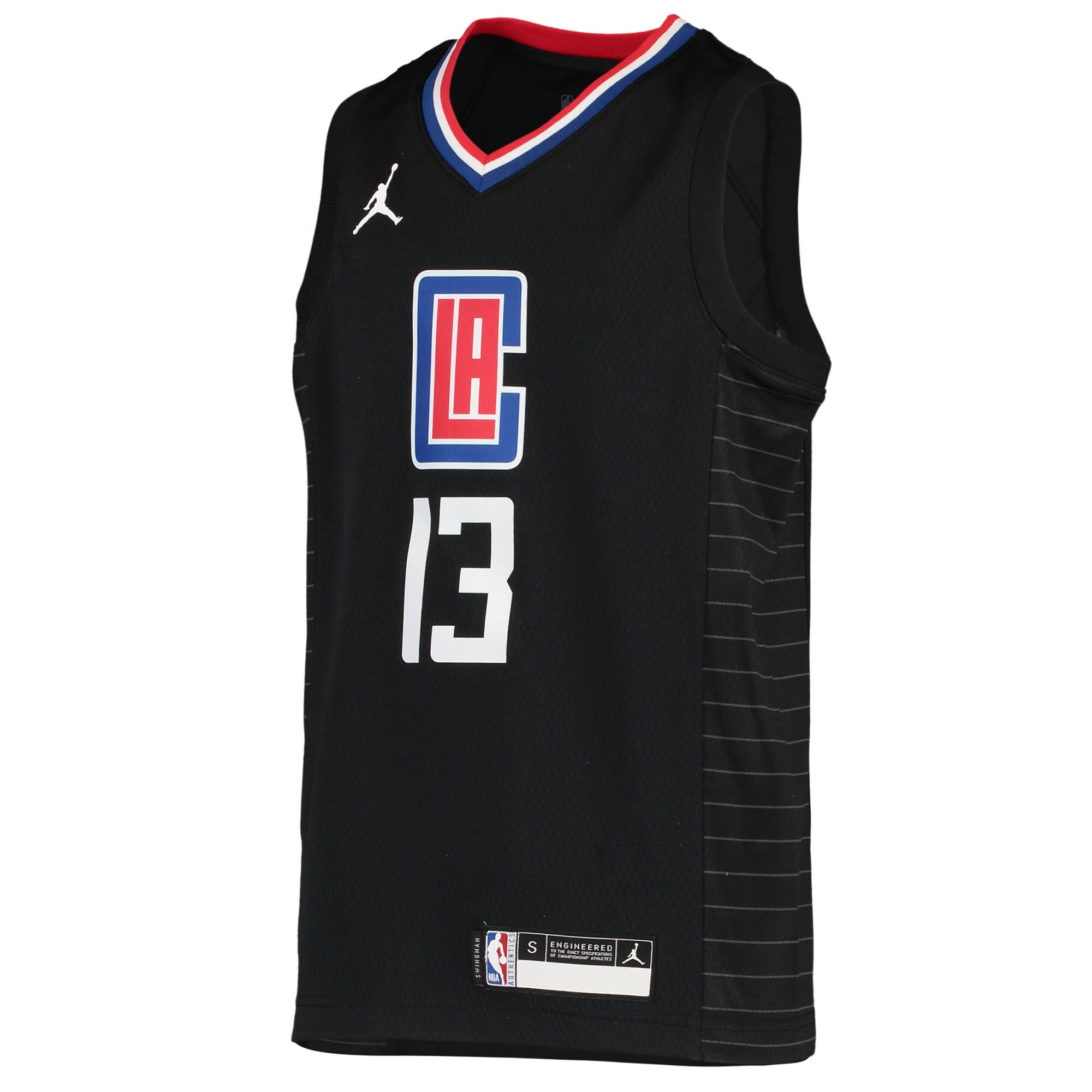 Paul George LA Clippers Jordan Brand Youth 2020\/21 Swingman Player Jersey - Black - Statement Edition