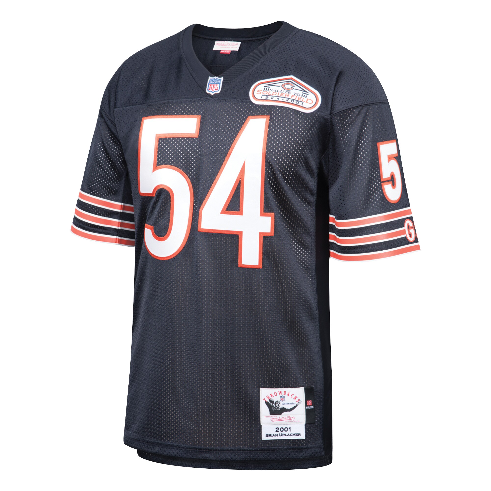 Brian Urlacher Chicago Bears 2001 Mitchell & Ness Authentic Throwback Retired Player Jersey - Navy