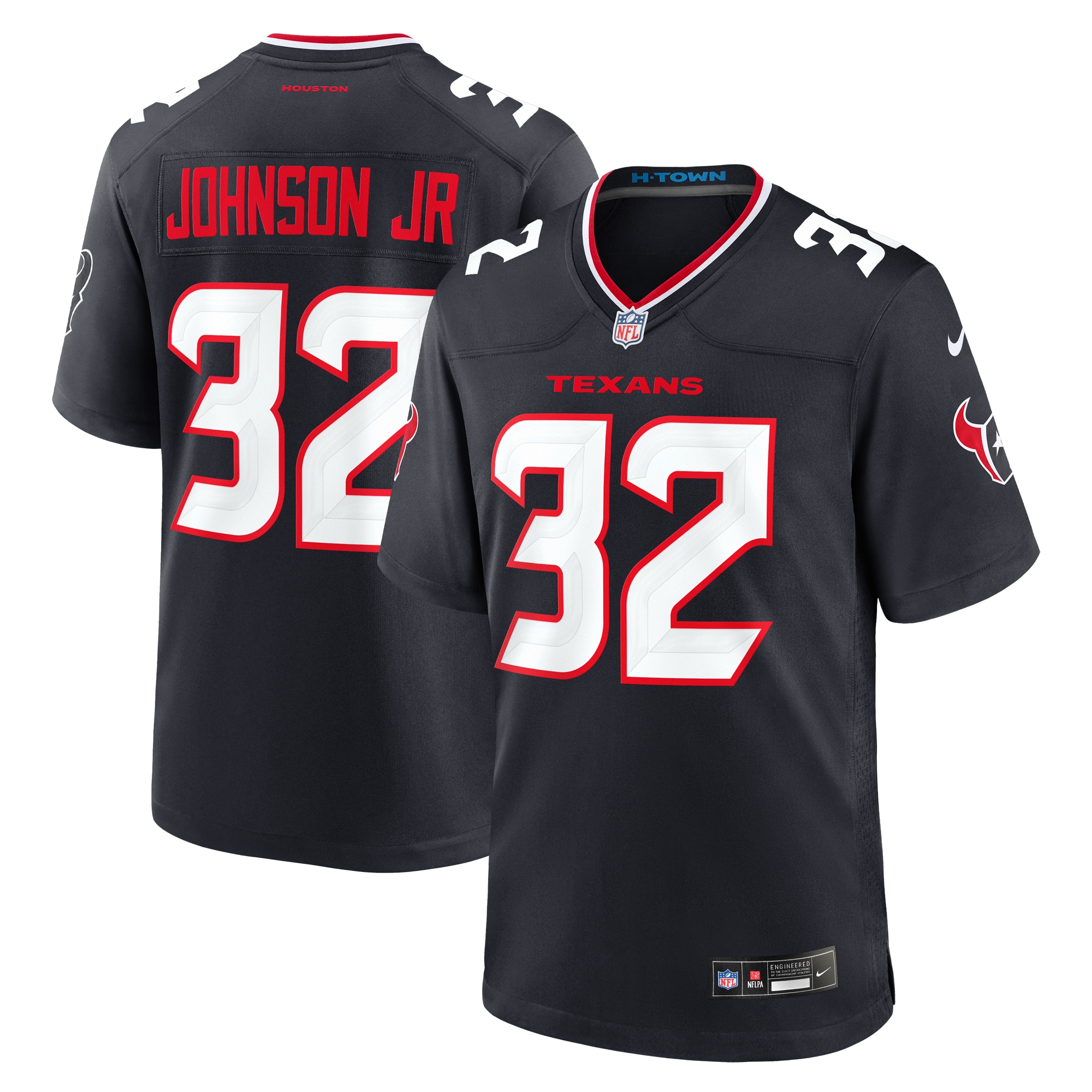Lonnie Johnson Jr. Houston Texans  Team Game Jersey -  Navy