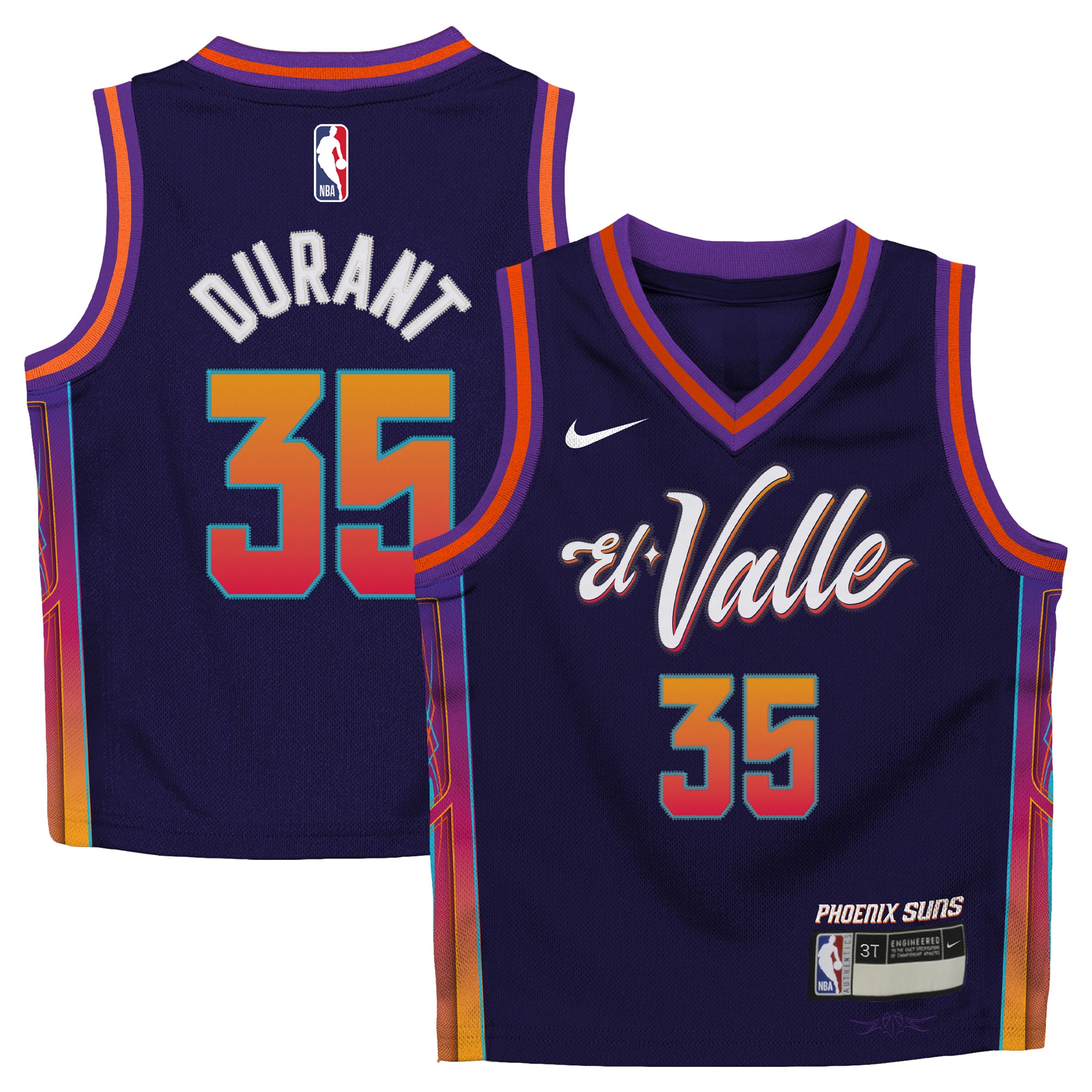 Kevin Durant Phoenix Suns  Toddler 2023\/24 Swingman Replica Jersey - City Edition - Purple