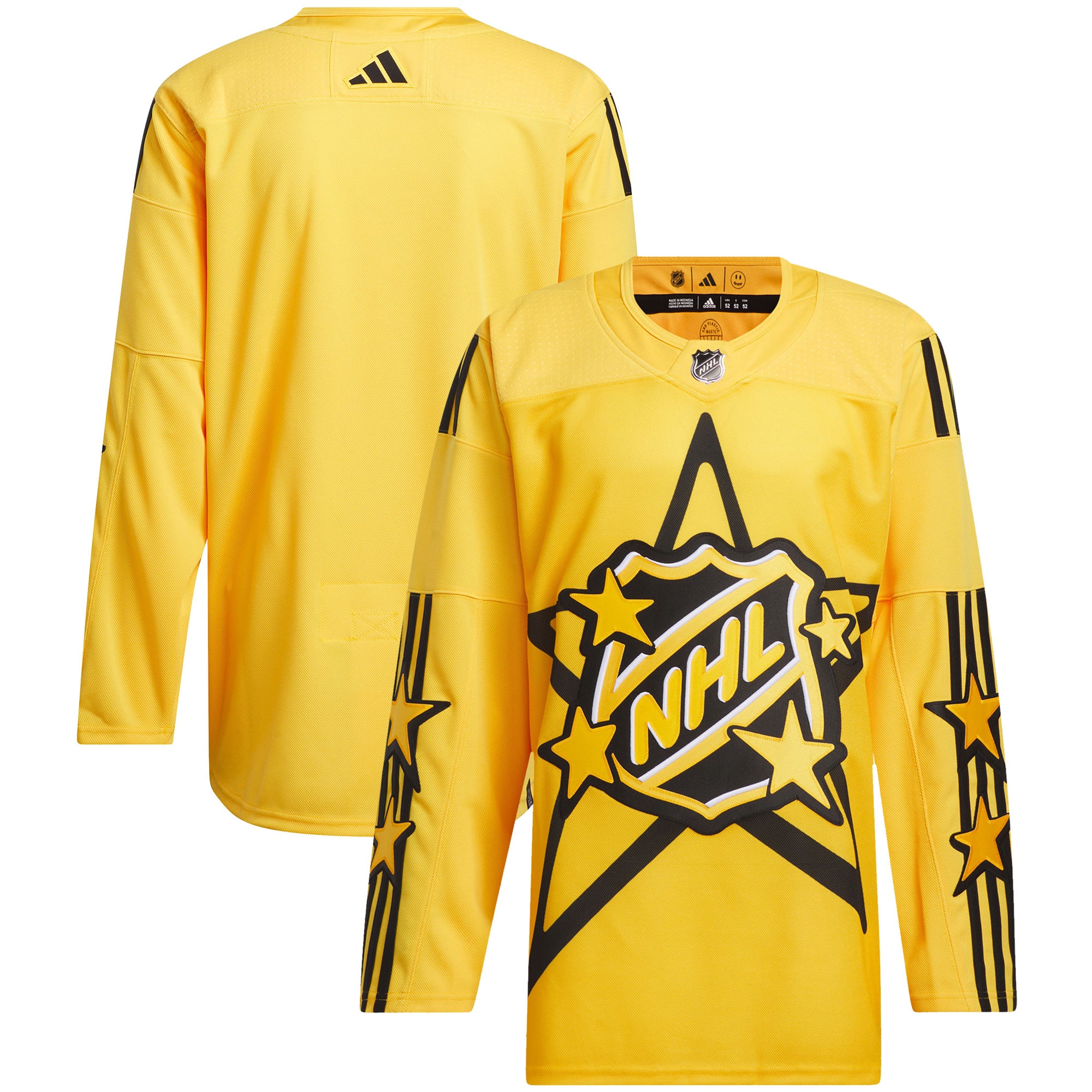 2024 NHL AllStar Game adidas x drew house Primegreen Authentic Jersey Yellow