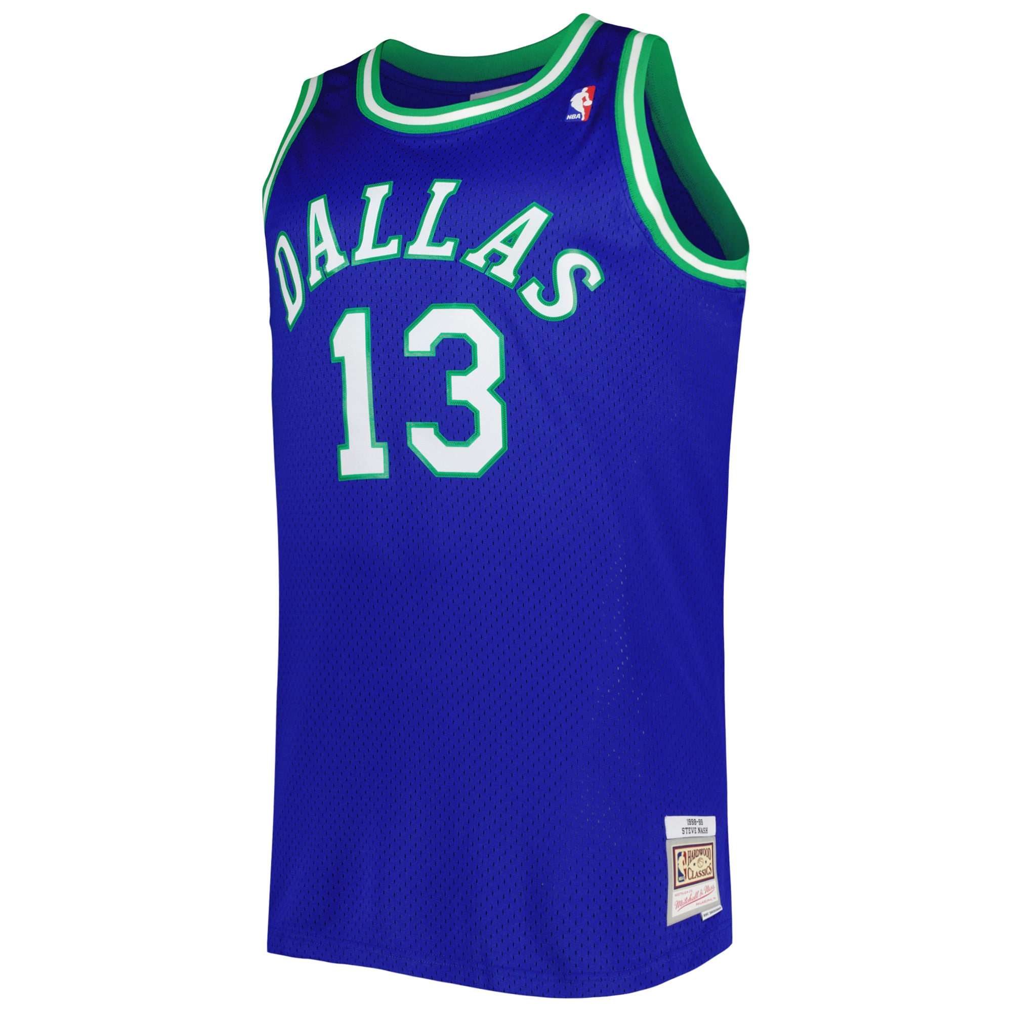 Steve Nash Dallas Mavericks Mitchell & Ness Big & Tall Hardwood Classics 1998\/99 Swingman Jersey - Blue