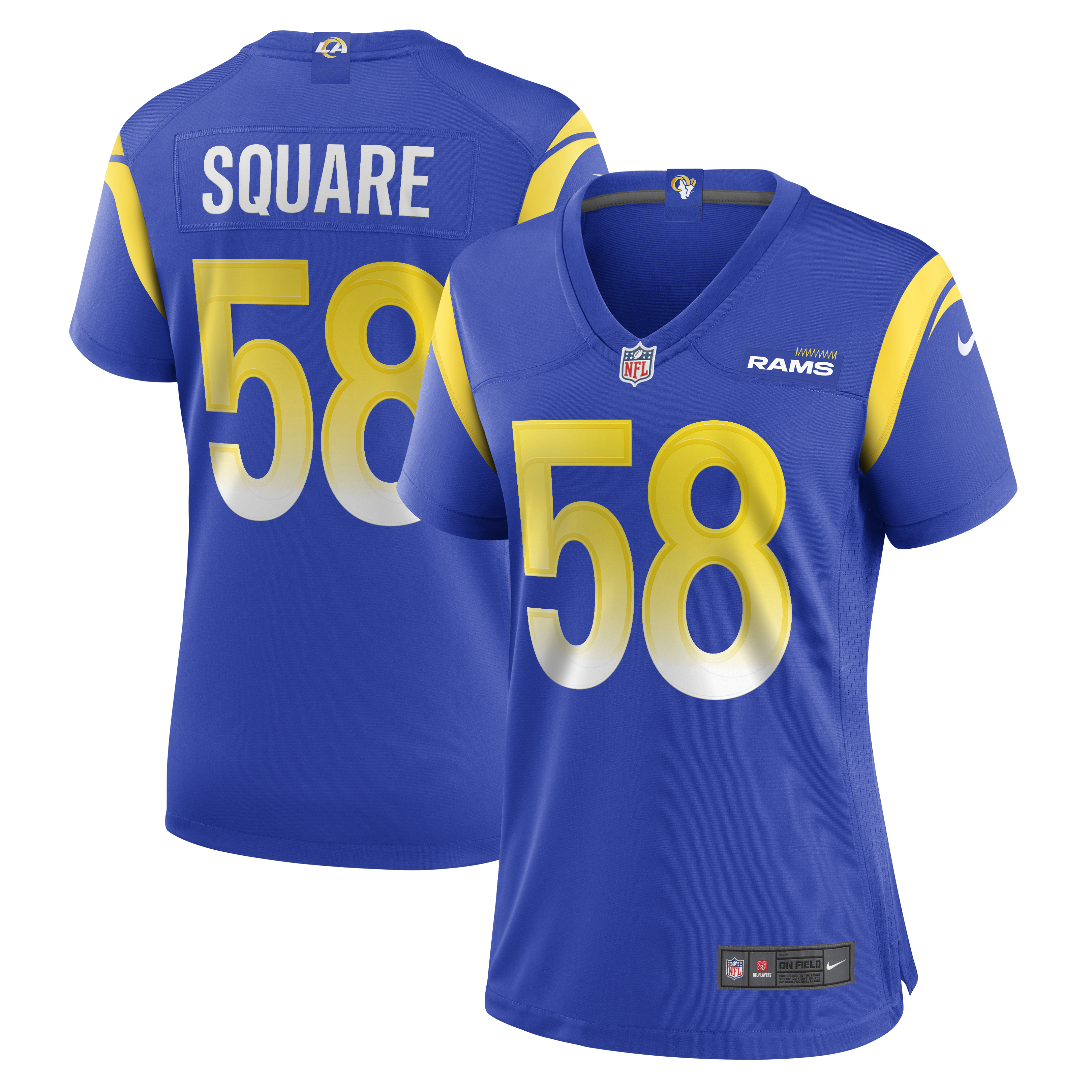 DeAndre Square Los Angeles Rams  Women's  Game Jersey - Royal