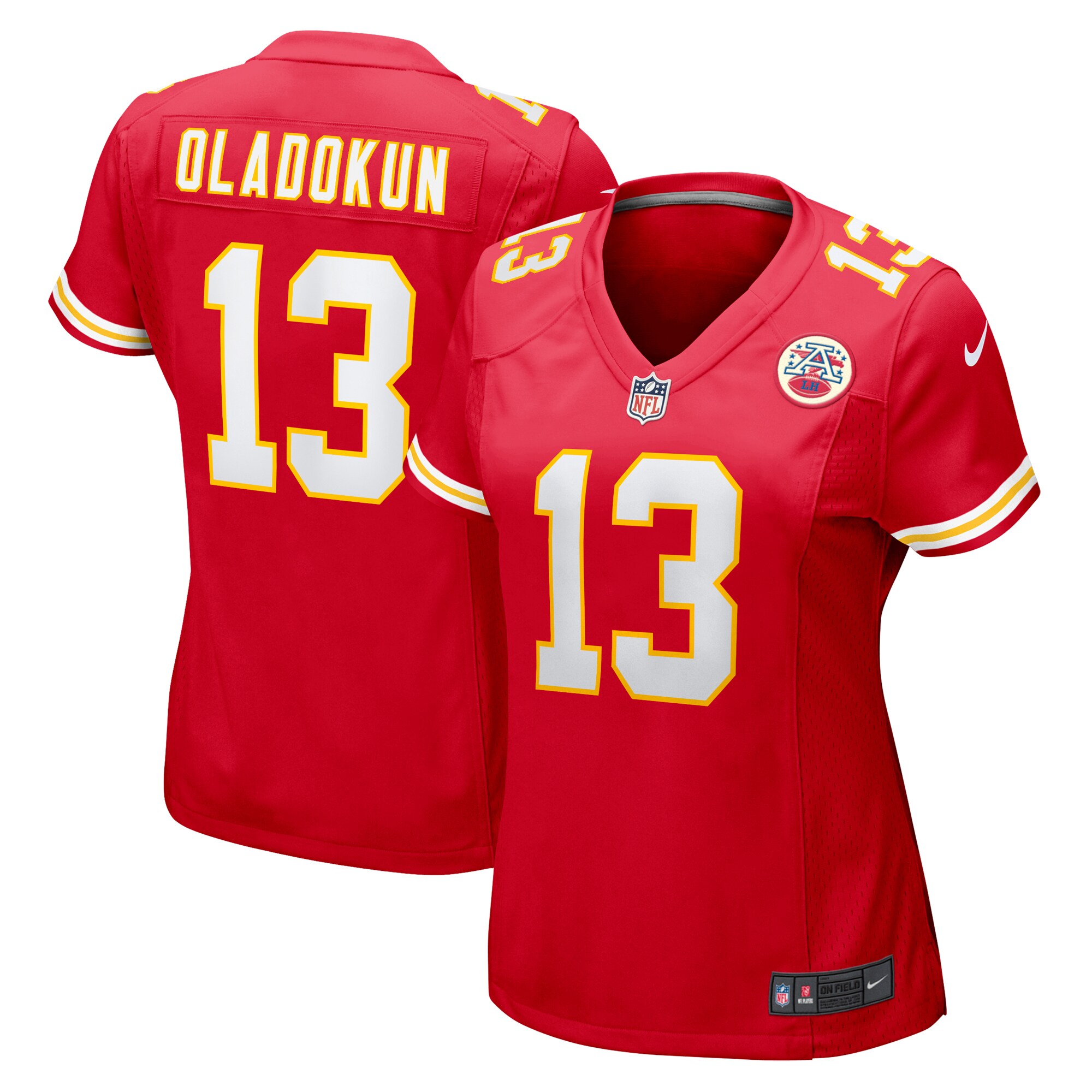 Chris Oladokun Kansas City Chiefs  Women's  Game Jersey -  Red