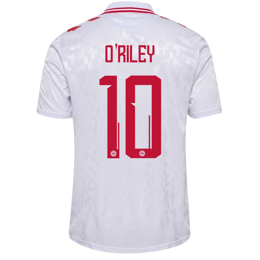 Matthew O'Riley 10 Denmark National Team 2024/25 Away Men Jersey - White