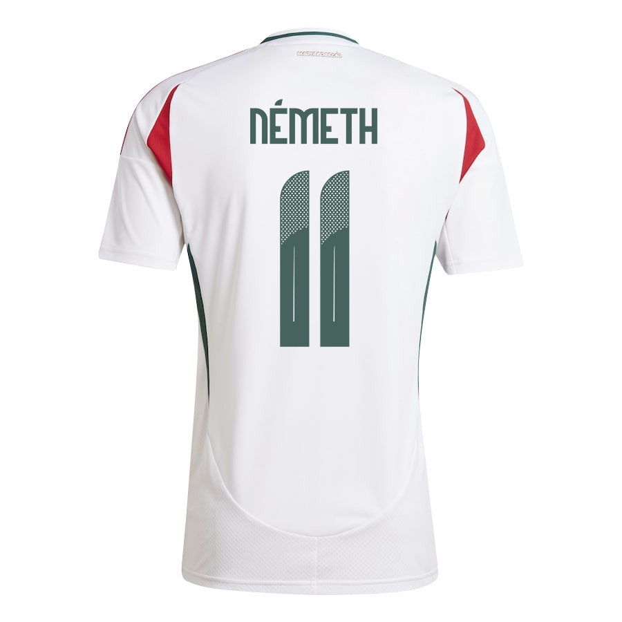 András Németh 11 Hungary National Team 2024/25 Away Men Jersey - White