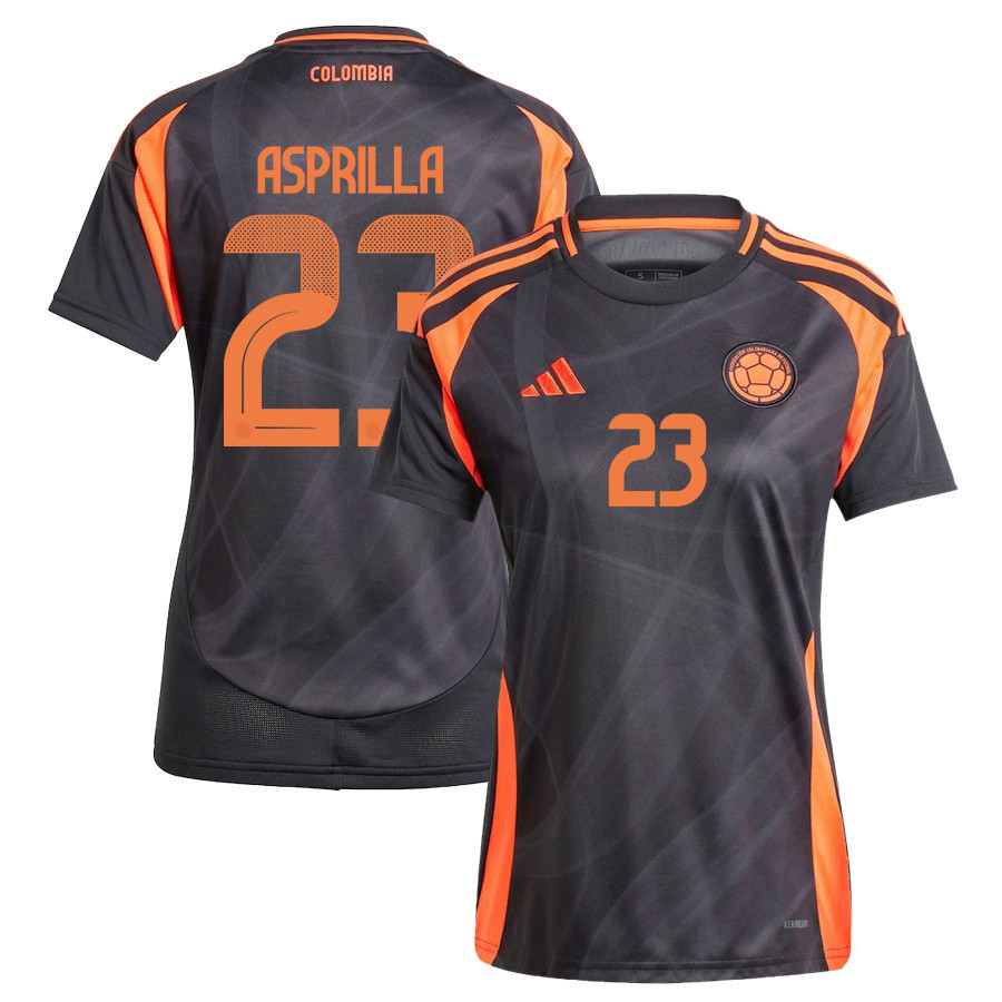 Yaser Asprilla 23 Colombia National Team 2024/25 Away Women Jersey - Black