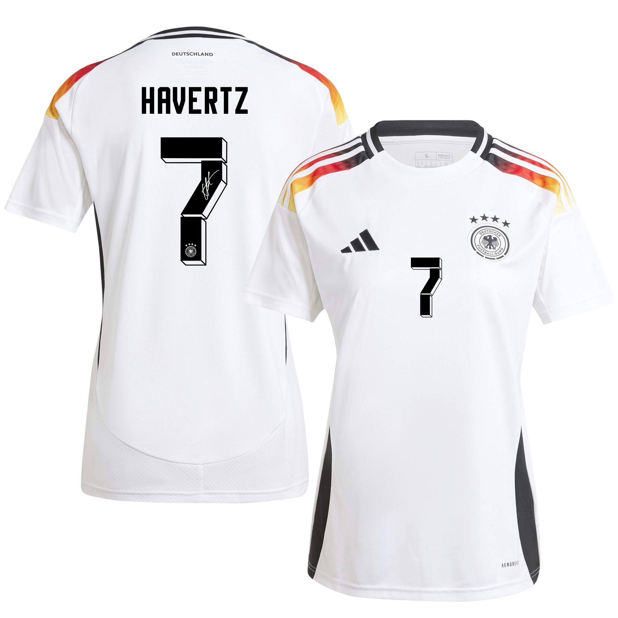Kai Havertz 7 Signed Germany National Team 2024/25 Home Jersey Autographed - Women