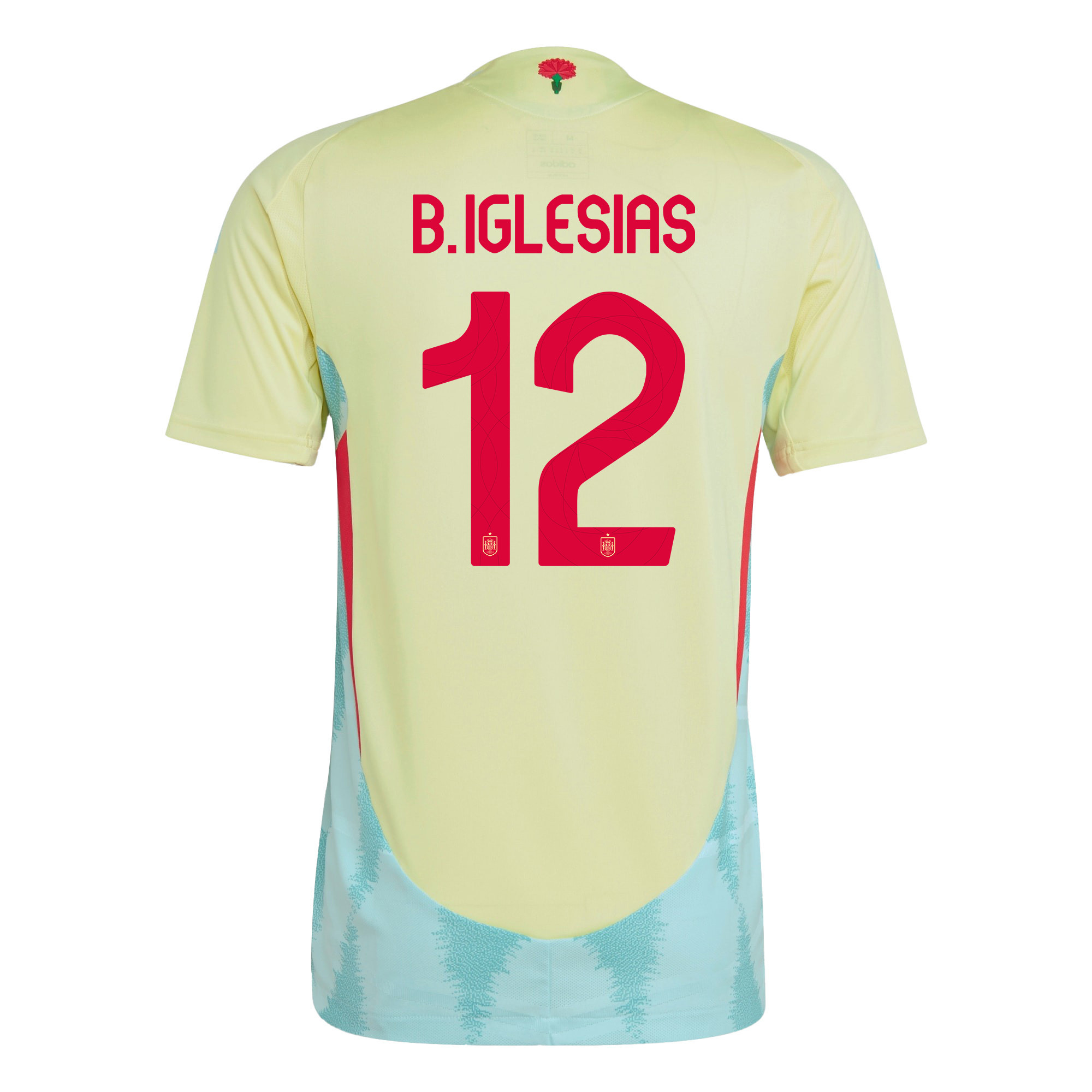 Borja Iglesias 12 Spain National Team 2024 Away Men Jersey - Yellow