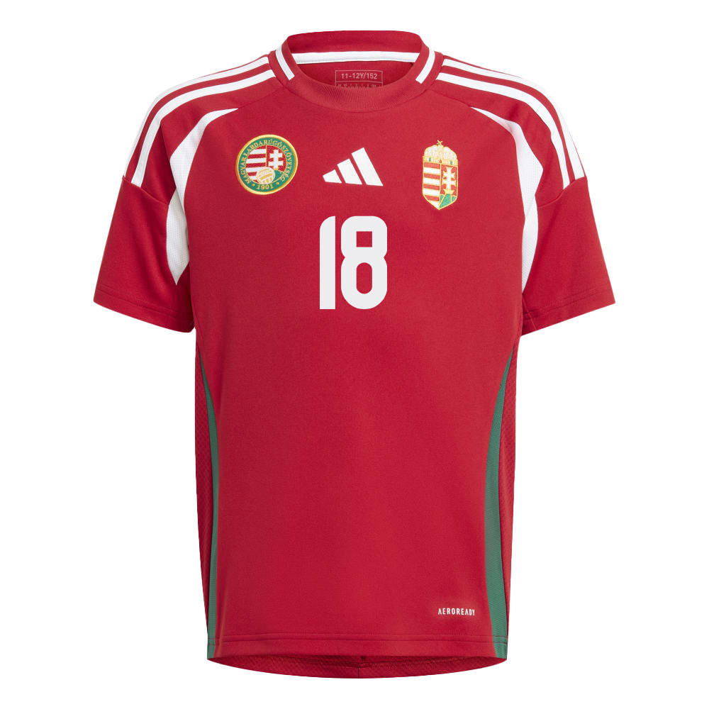 Zsolt Nagy 18 Hungary National Team 2024/25 Home YOUTH Jersey - Red