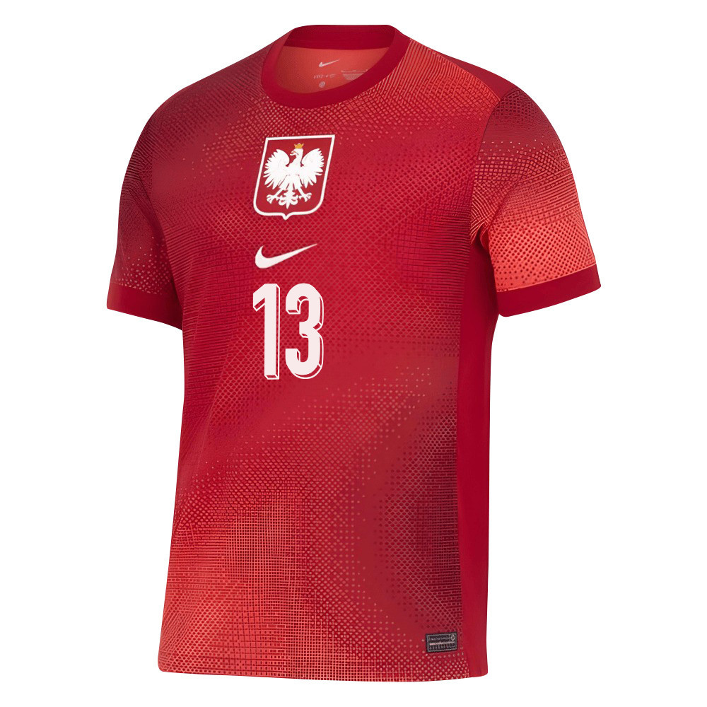 Jakub Kamiński 13 Poland National Team 2024/25 Away Men Jersey - Red