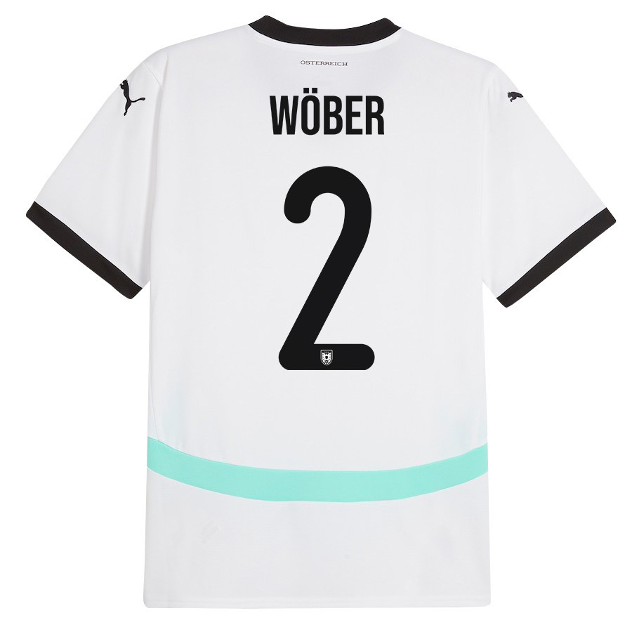 Maximilian Wöber 2 Austria National Team 2024/25 Away Men Jersey - White