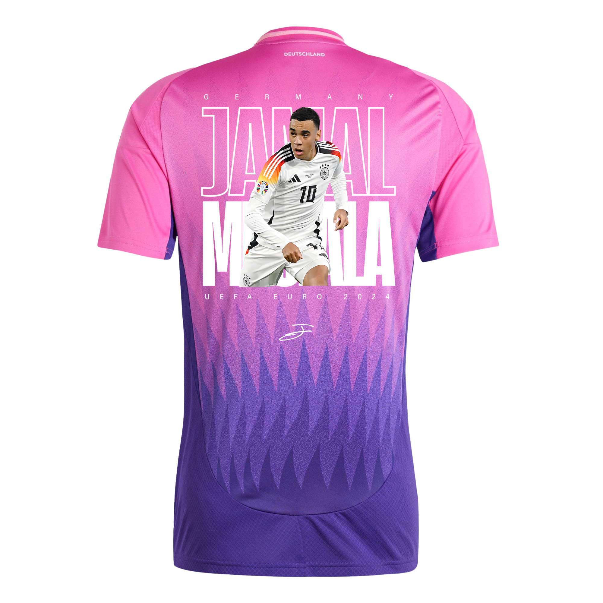 Jamal Musiala 10 Signed Germany National Team 2024 Young Talent Away Men Jersey - Purple