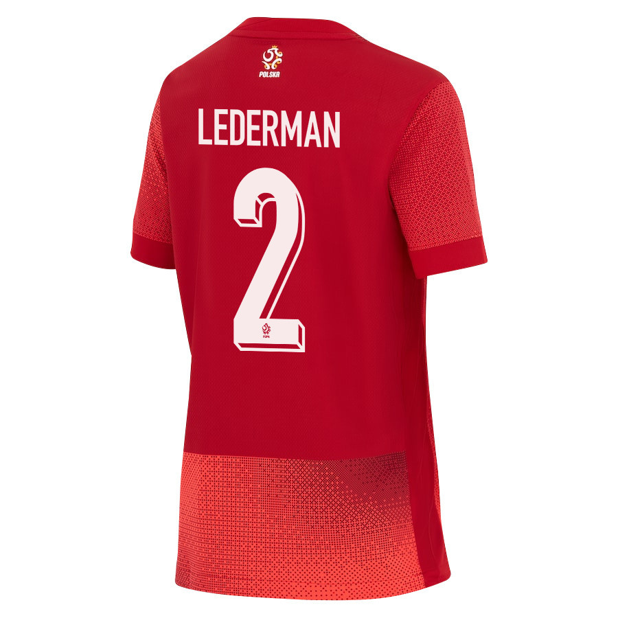 Ben Lederman 2 Poland National Team 2024/25 Away YOUTH Jersey - Red
