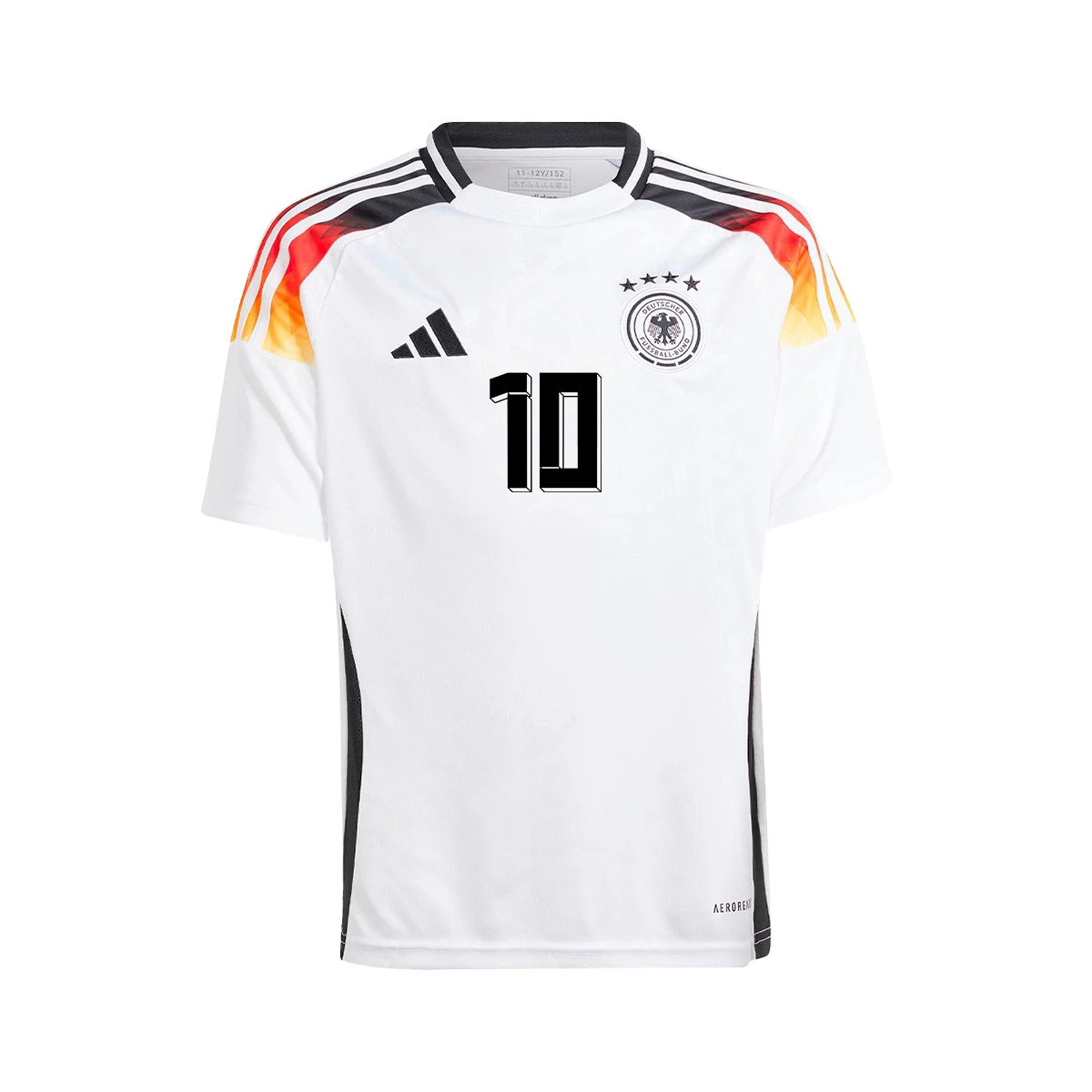 Jamal Musiala 10 Signed Young Talent Germany National Team 2024 Home YOUTH Jersey - White