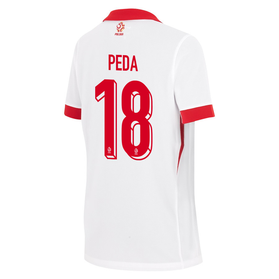 Patryk Peda 18 Poland National Team 2024/25 Home YOUTH Jersey - White