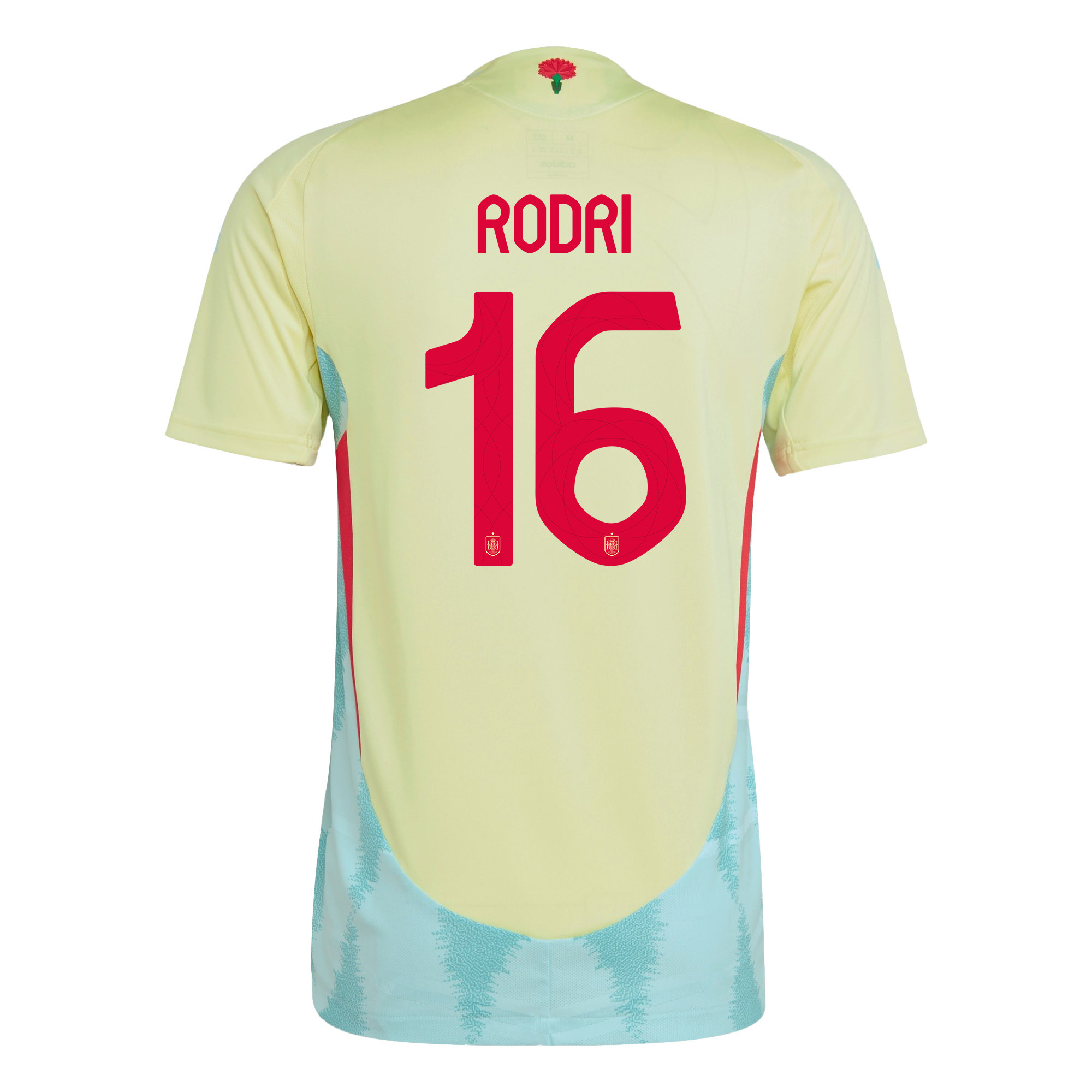 Rodri 16 Spain National Team 2024 Away Men Jersey - Yellow