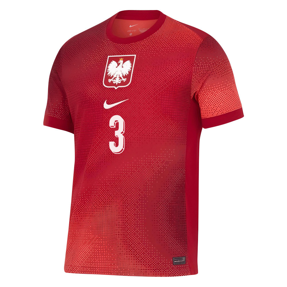 Mateusz Wieteska 3 Poland National Team 2024/25 Away Men Jersey - Red