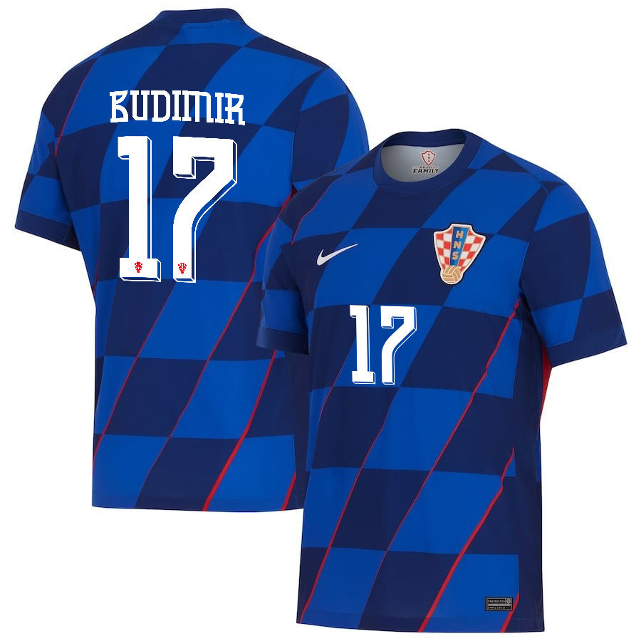 Ante Budimir 17 Croatia National Team 2024 Away Men Jersey - Blue