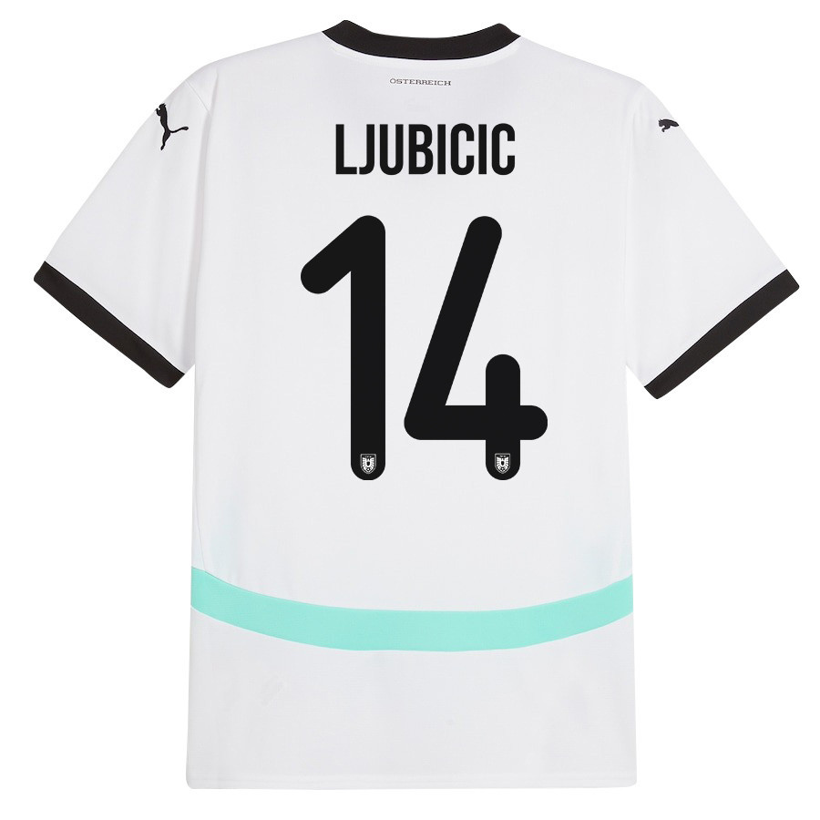 Dejan Ljubicic 14 Austria National Team 2024/25 Away Men Jersey - White