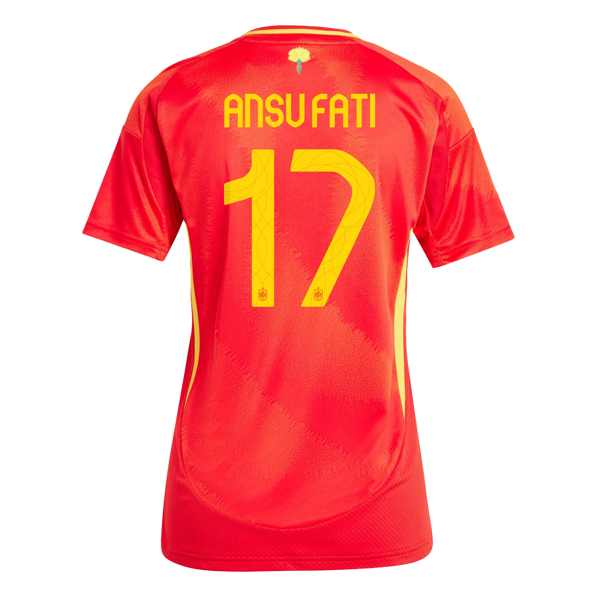 Ansu Fati 17 Spain National Team 2024 Home WOMEN Jersey - Red