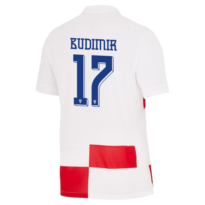 Ante Budimir 17 Croatia National Team 2024 Home Men Jersey - White