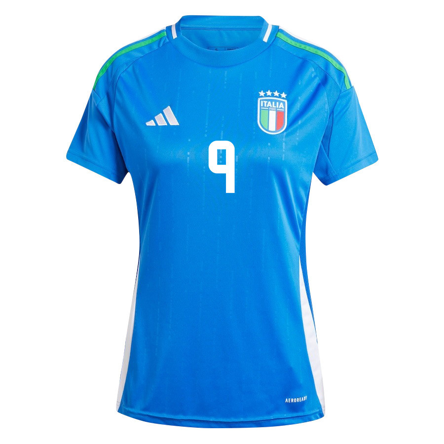 Gianluca Scamacca 9 Italy National Team 2024/25 Home Women Jersey - Blue