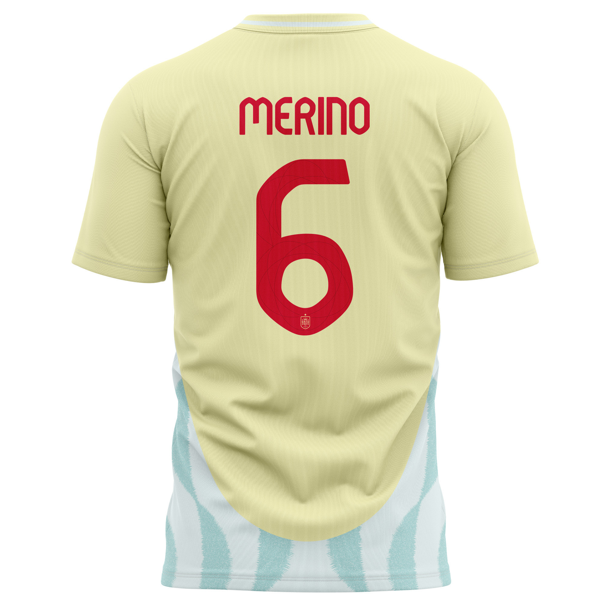 Mikel Merino 6 Spain National Team 2024 Away Kits AOP T-shirt - Yellow
