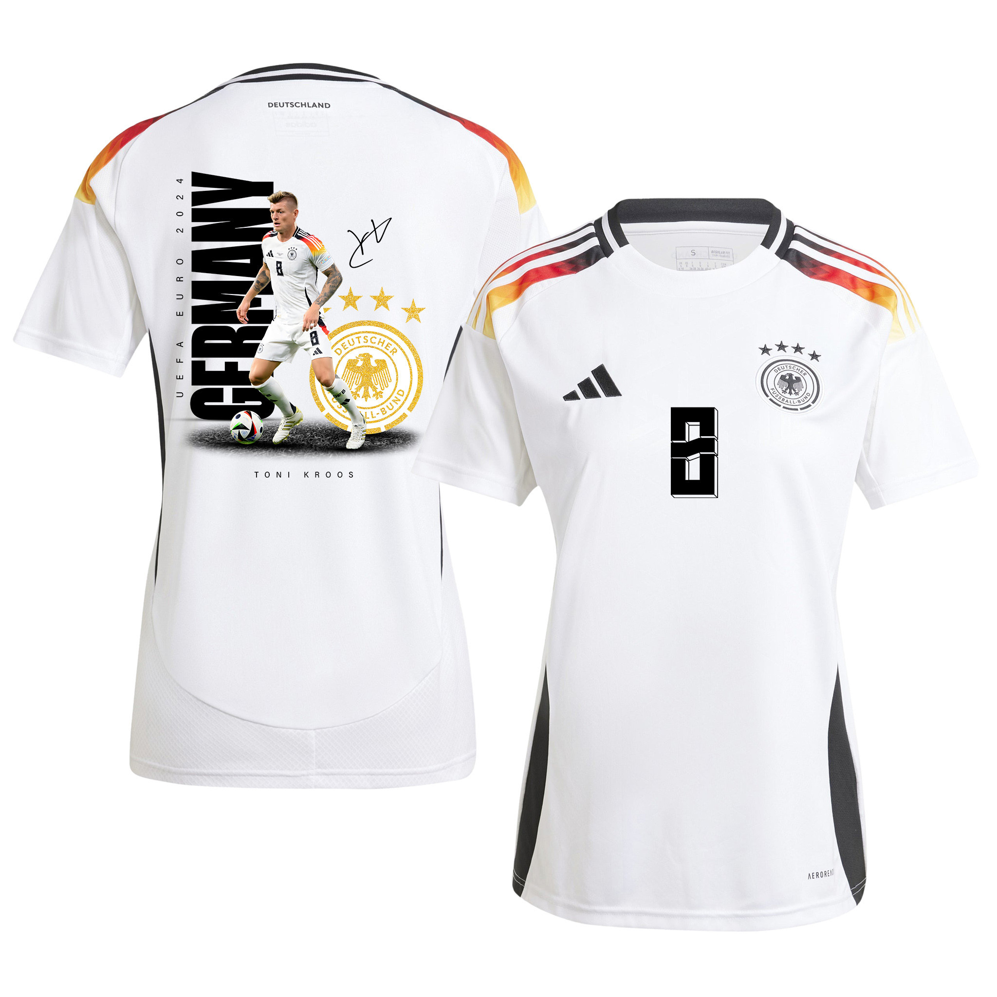 Toni Kroos 8 Signed Game-changer Germany National Team 2024 Home WOMEN Jersey - White