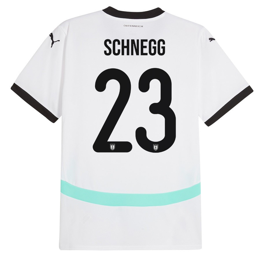 David Schnegg 23 Austria National Team 2024/25 Away Men Jersey - White