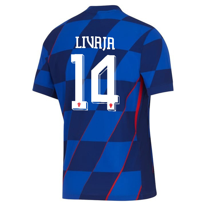 Marko Livaja 14 Croatia National Team 2024 Away Men Jersey - Blue