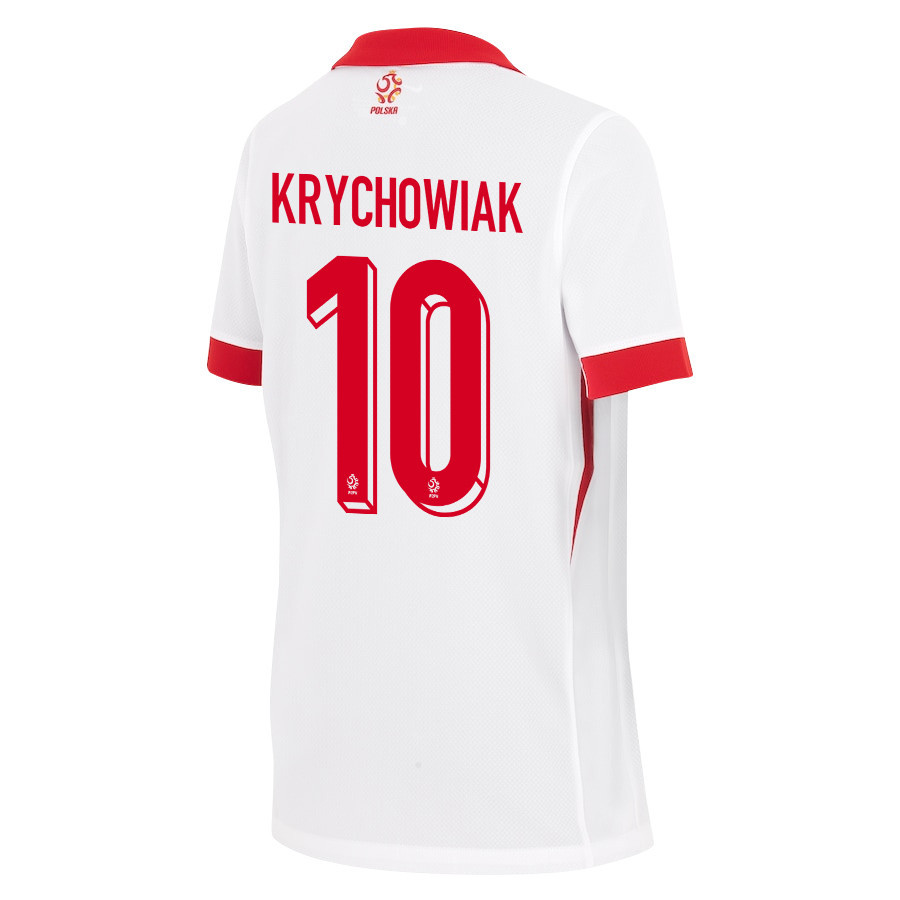 Grzegorz Krychowiak 10 Poland National Team 2024/25 Home YOUTH Jersey - White