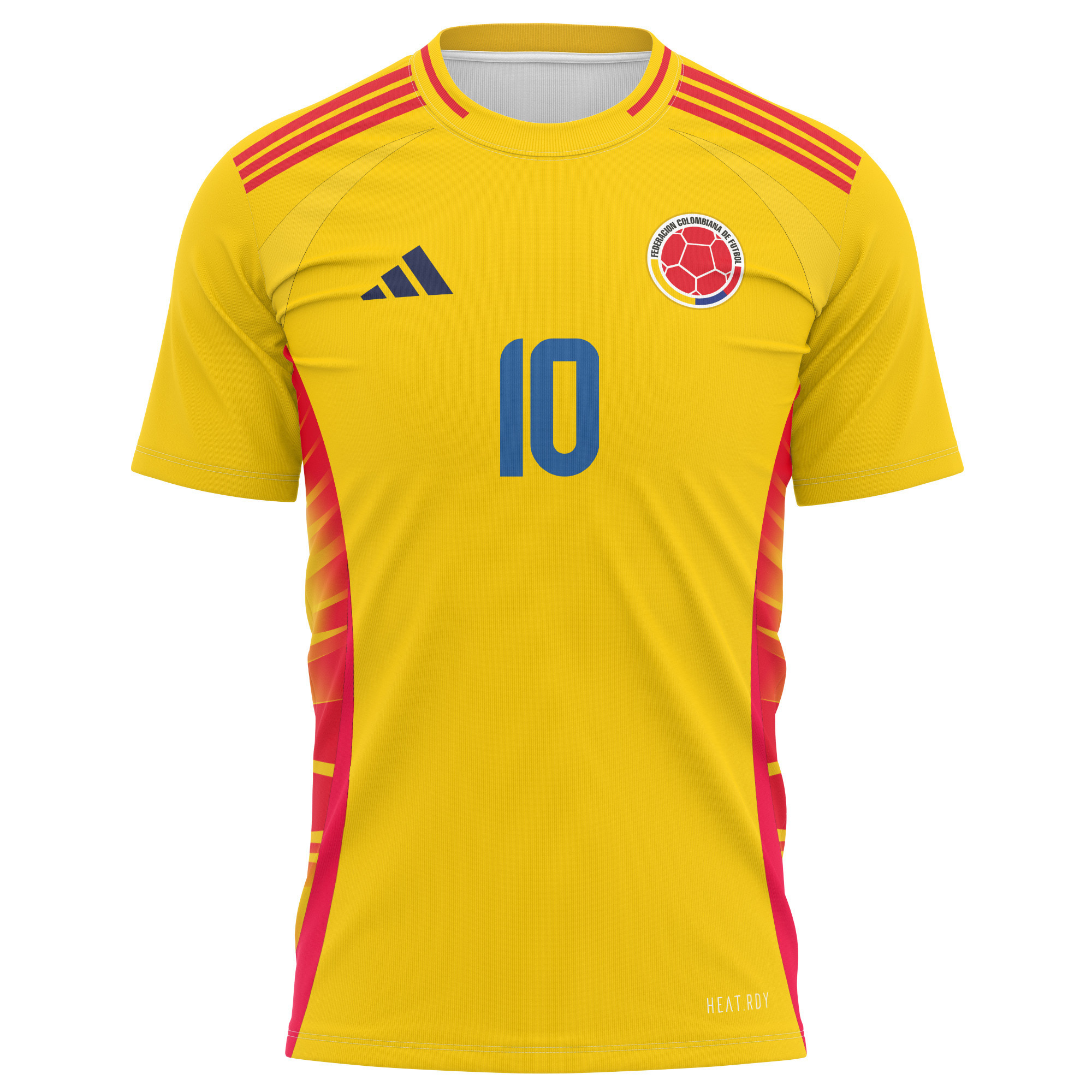 James Rodríguez 10 Colombia National Team 2024 Home Kits AOP T-shirt - Yellow