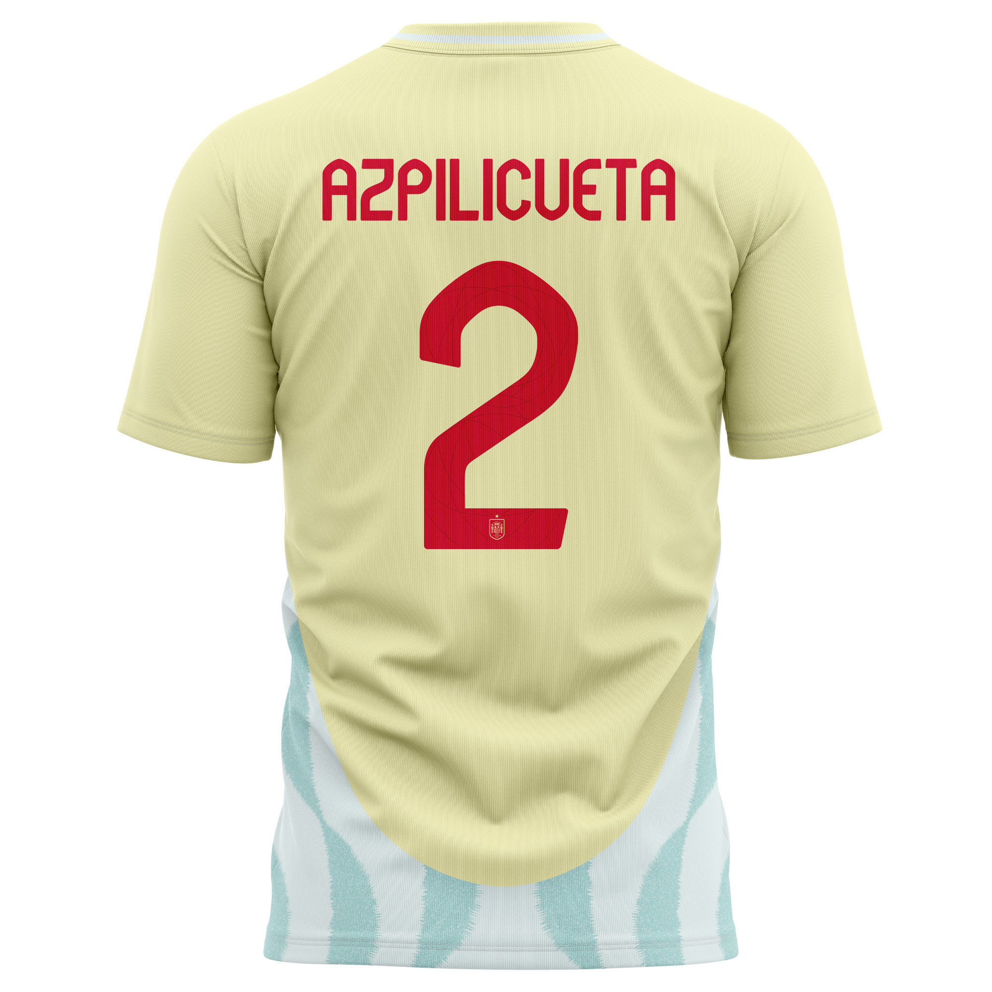 César Azpilicueta 2 Spain National Team 2024 Away Kits AOP T-shirt - Yellow