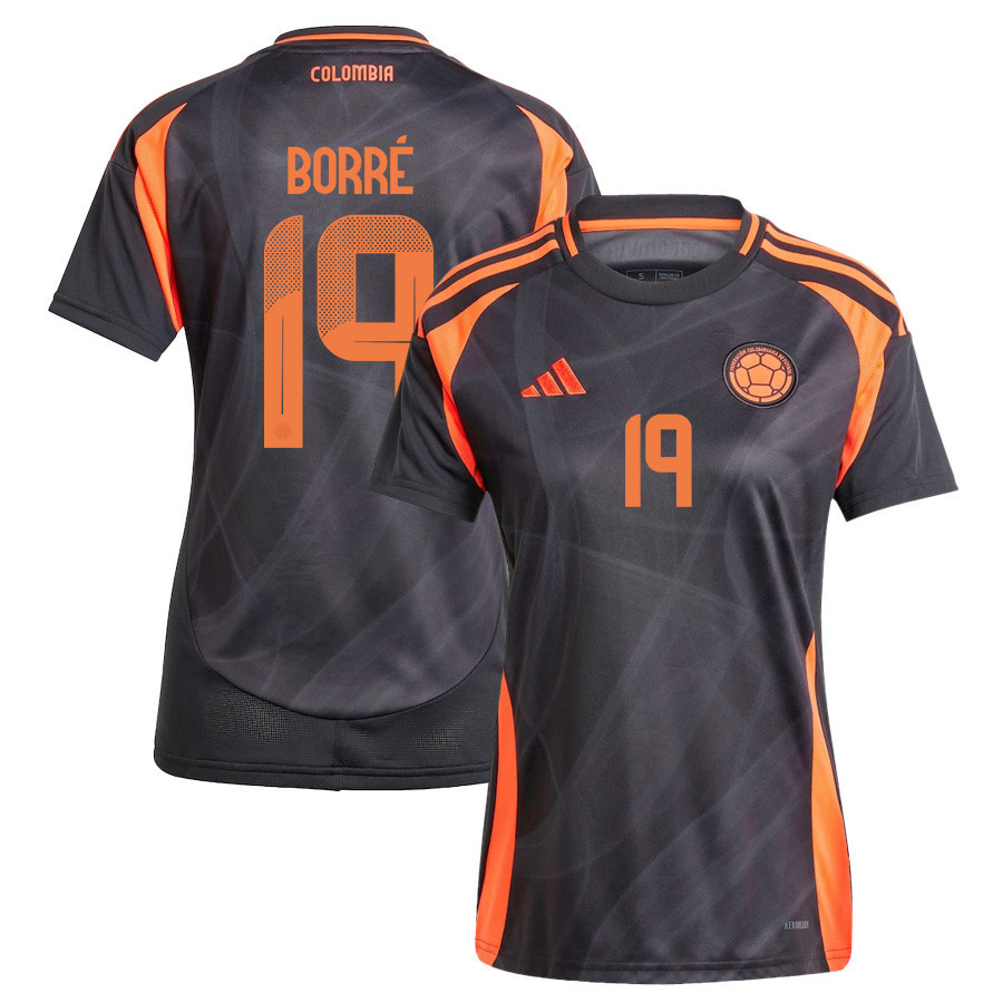 Rafael Borré 19 Colombia National Team 2024/25 Away Women Jersey - Black