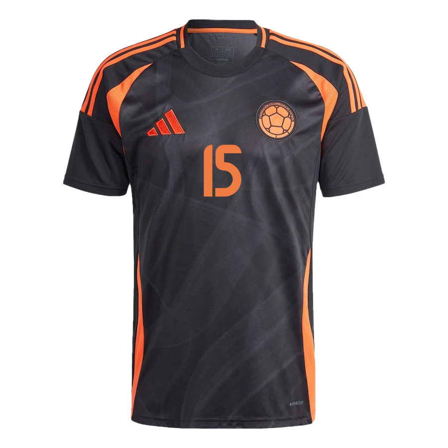 Yerson Mosquera 15 Colombia National Team 2024/25 Away Men Jersey - Black