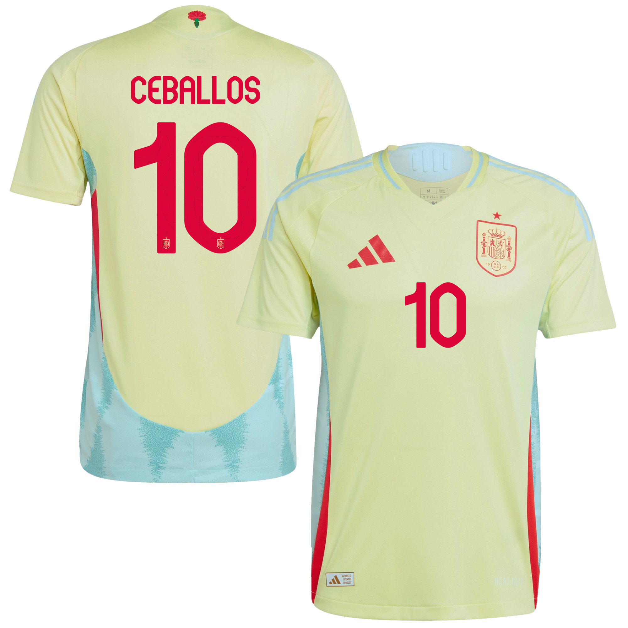Dani Ceballos 10 Spain National Team 2024 Away Men Jersey - Yellow