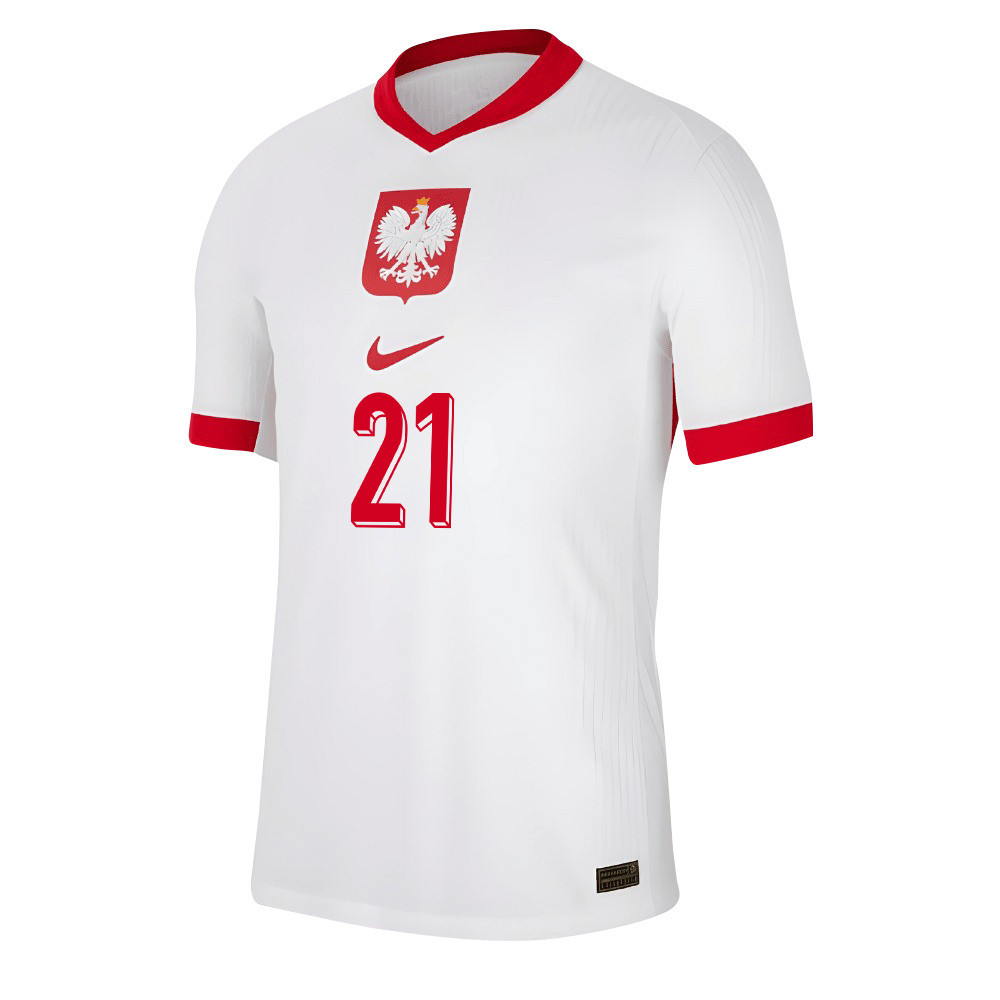 Nicola Zalewski 21 Poland National Team 2024/25 Home Men Jersey - White