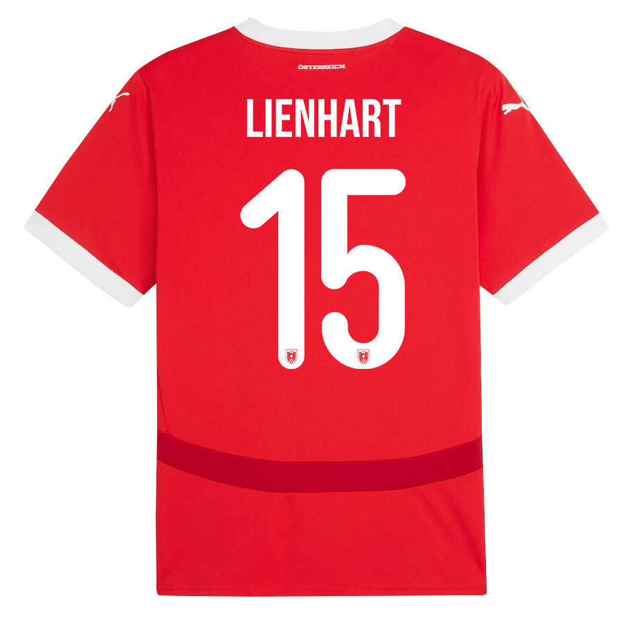 Philipp Lienhart 15 Austria National Team 2024/25 Home Men Jersey - Red