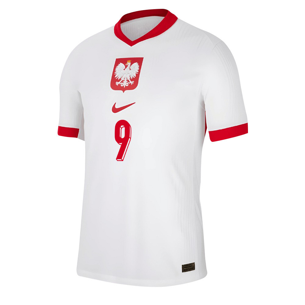 Robert Lewandowski 9 Poland National Team 2024/25 Home Men Jersey - White