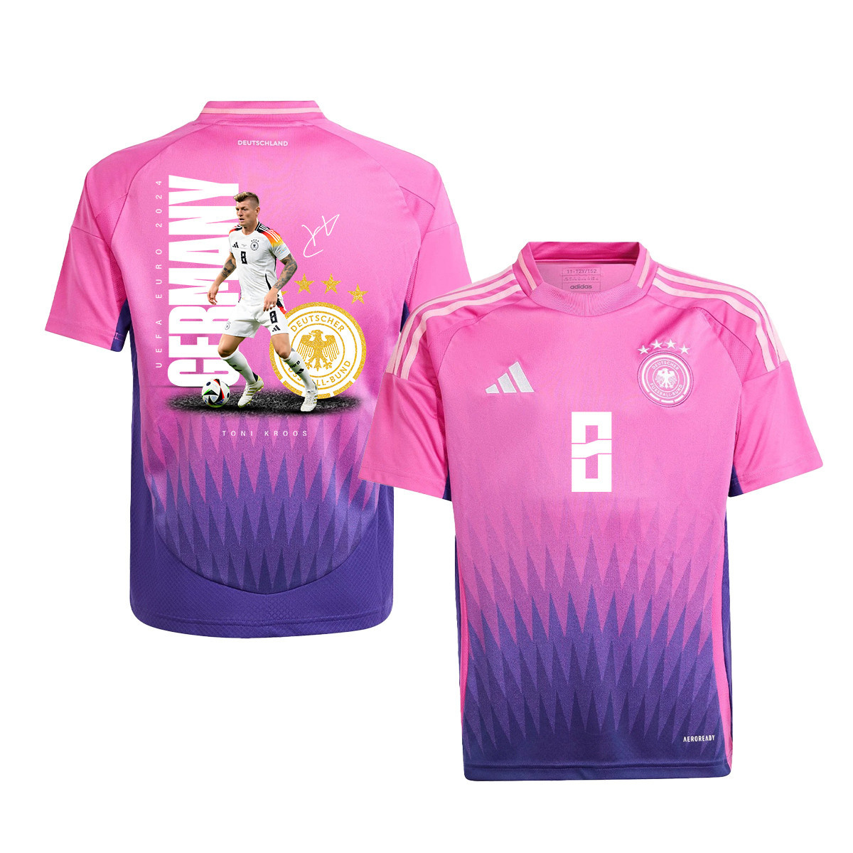 Toni Kroos 8 Signed Game-changer Germany National Team 2024 Away YOUTH Jersey - Purple