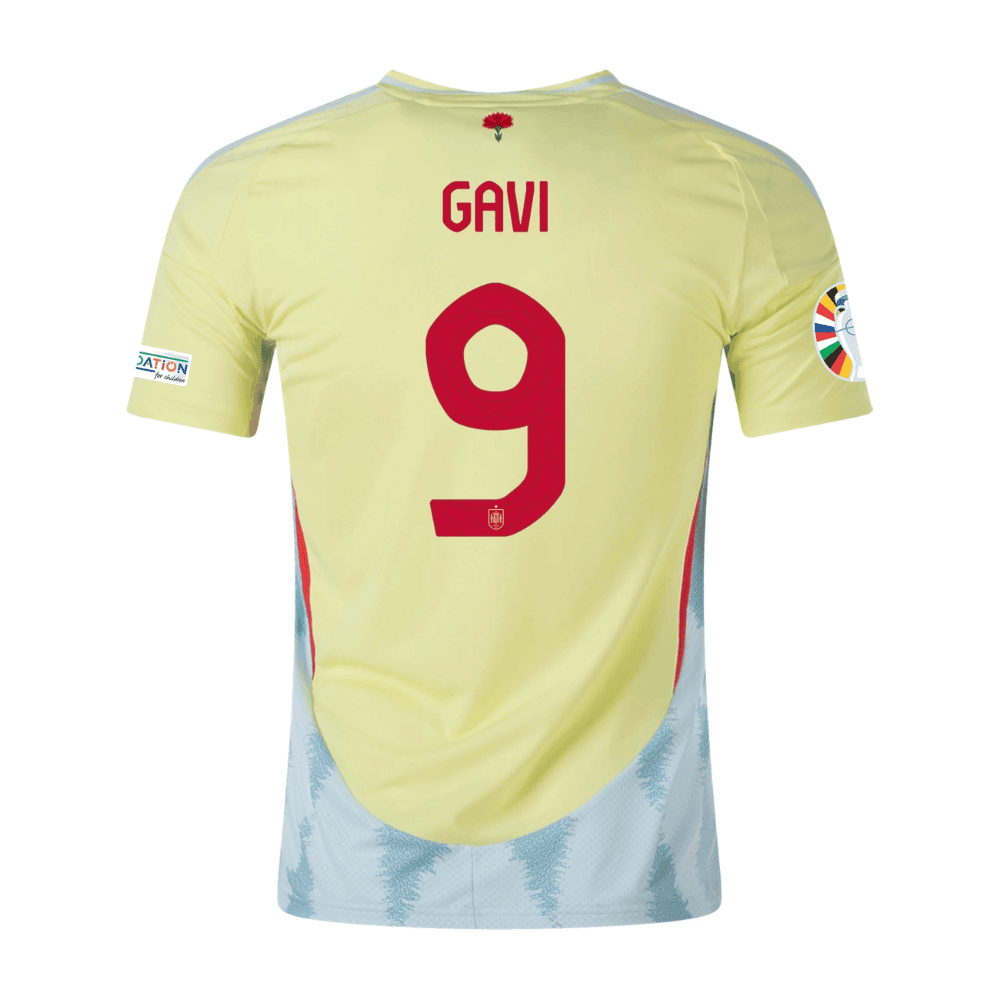 Gavi 9 Spain National Team 2024 Away Men Jersey - Yellow