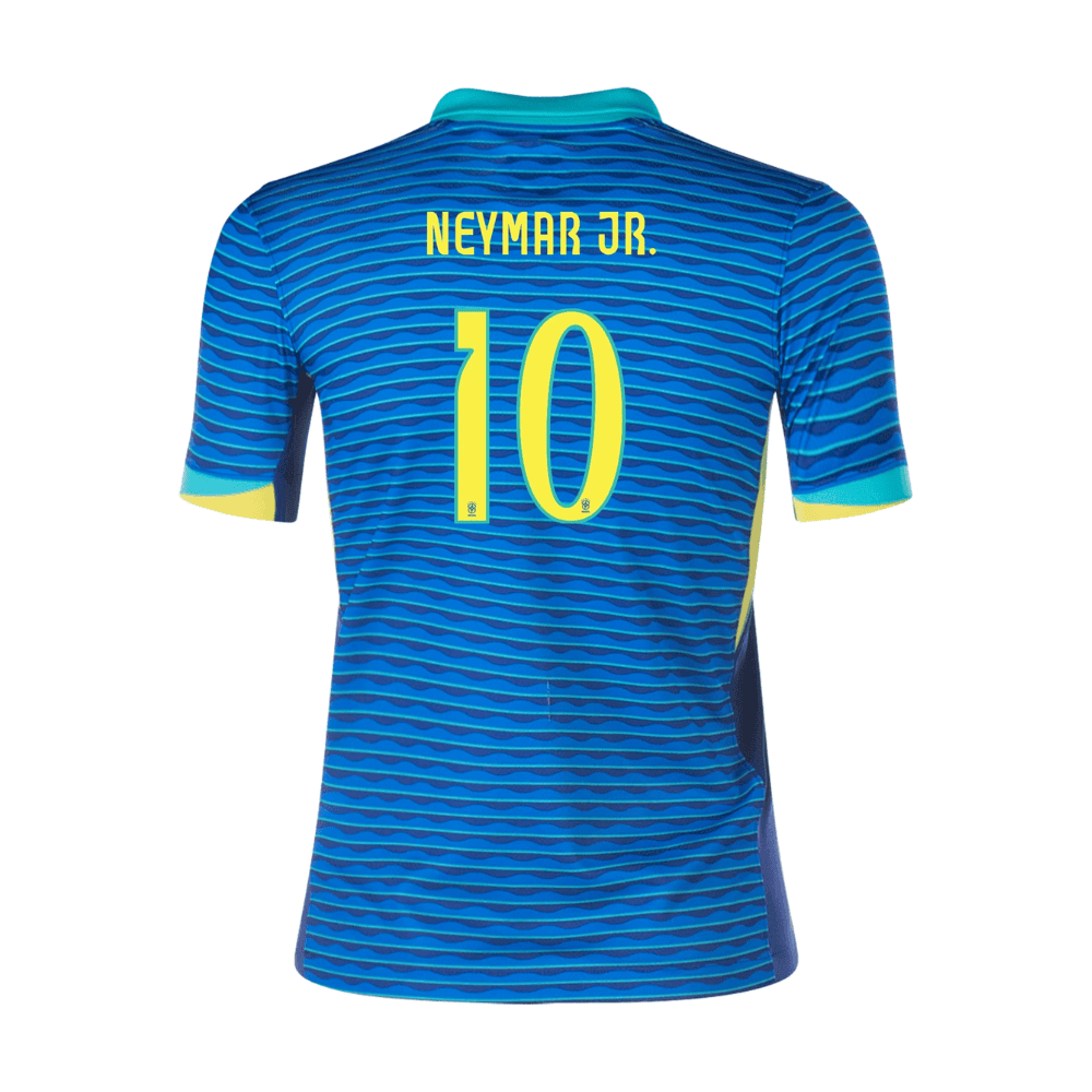 Neymar Jr. 10 Brazil National Team 2024 Away Stadium YOUTH Jersey - Blue