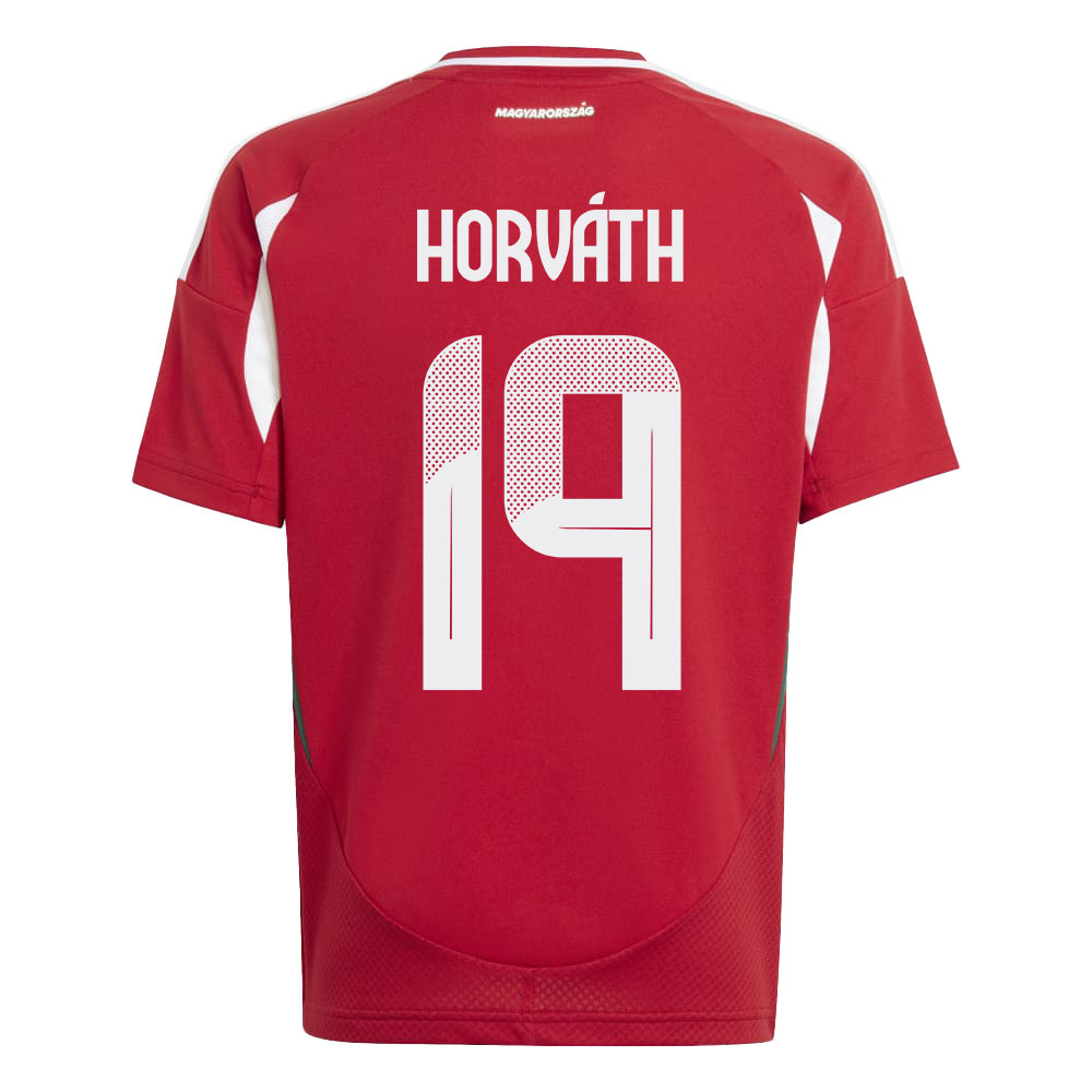 Krisztofer Horváth 19 Hungary National Team 2024/25 Home YOUTH Jersey - Red