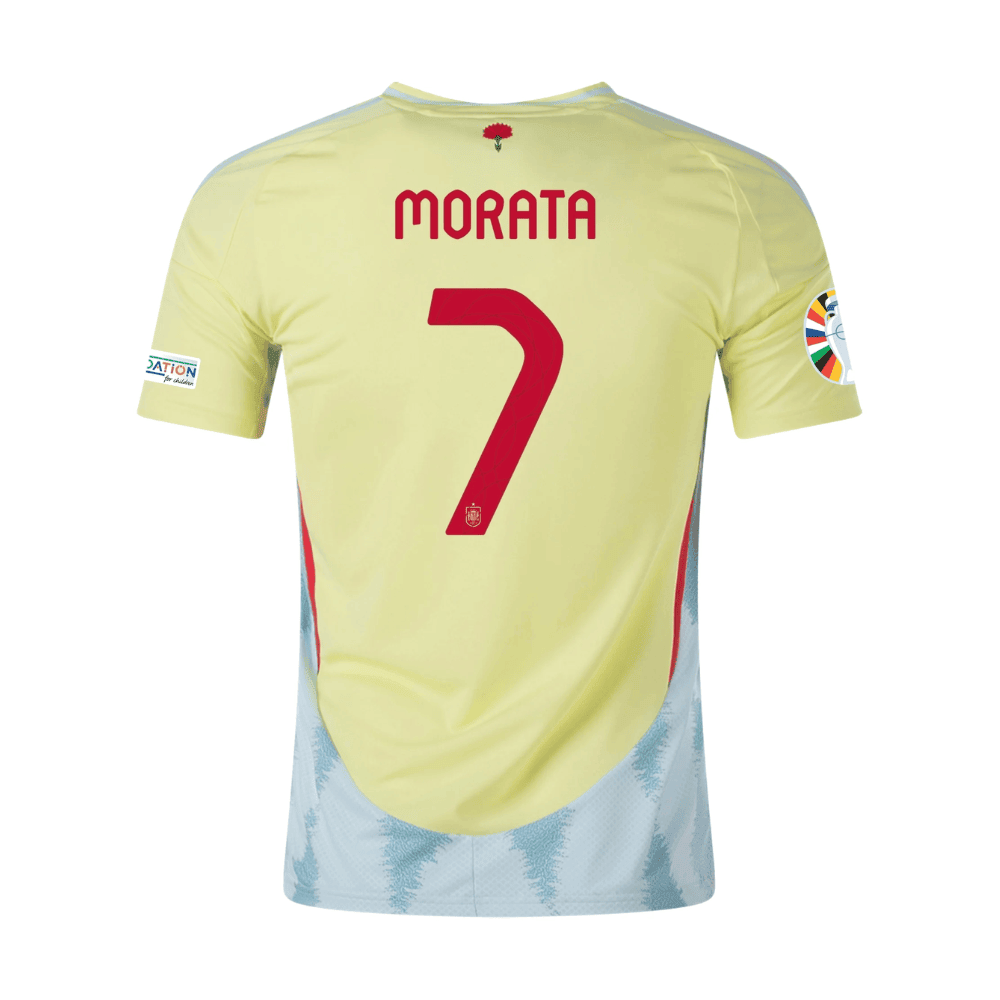 Álvaro Morata 7 Spain National Team 2024 Away Men Jersey - Yellow