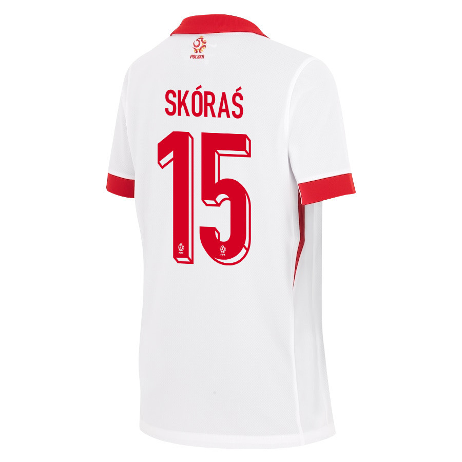 Michał Skóraś 15 Poland National Team 2024/25 Home YOUTH Jersey - White